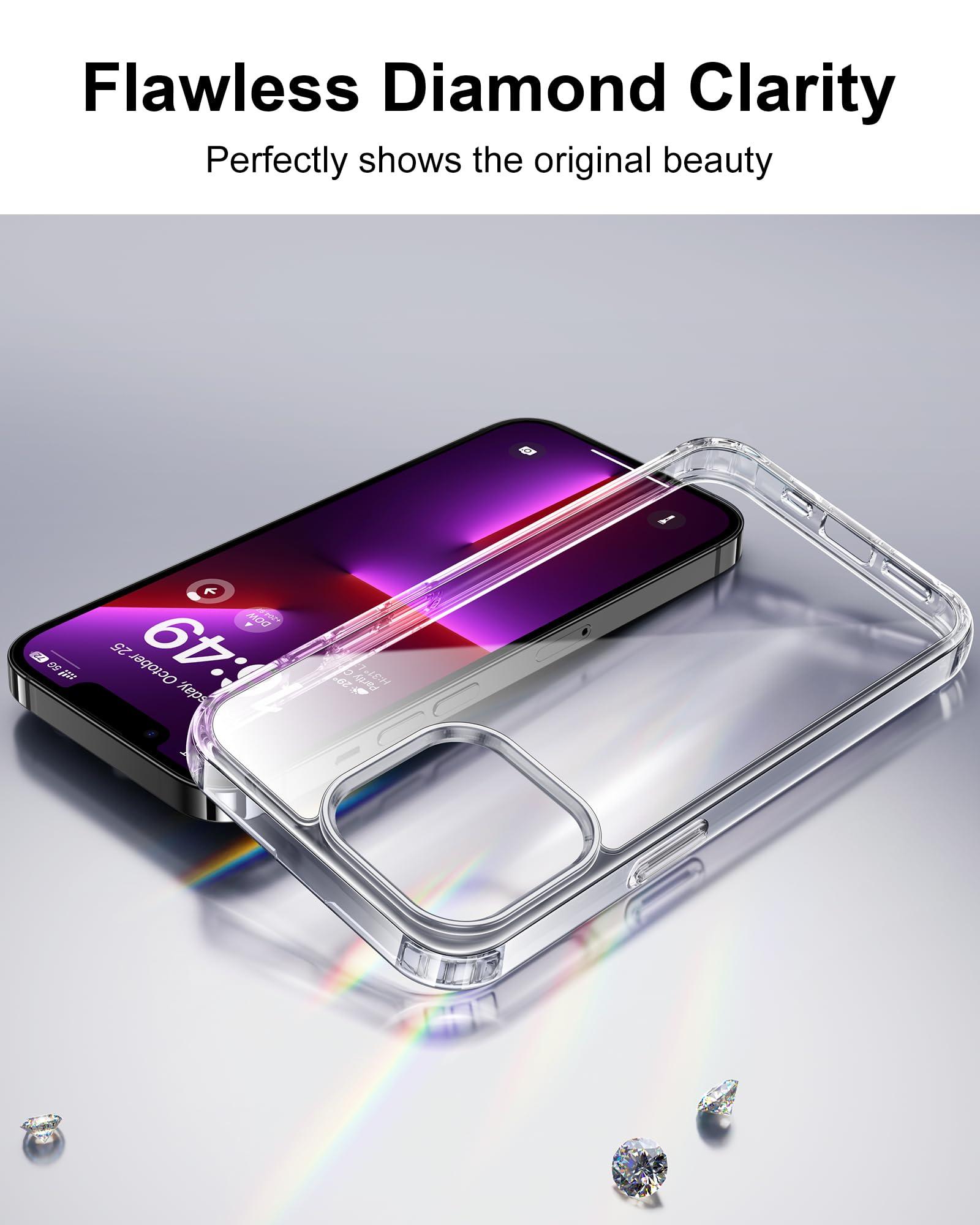 HOOMIL Case for iPhone 13 Pro Max 6.7-Inch, Non-Yellowing, Drop Protection, Anti-Scratch Transparent Hard Back Phone Cover - Crystal Clear - Image 2