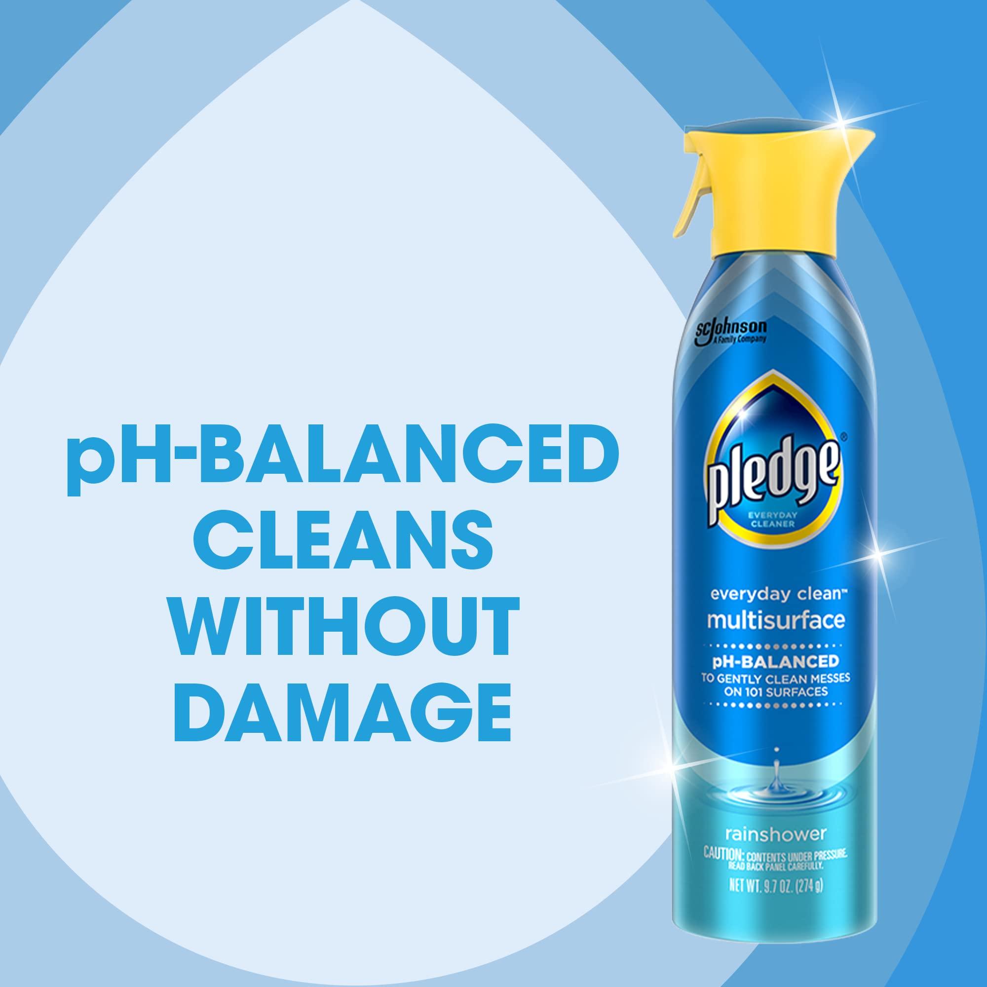 Pledge pH-Balanced Multisurface Spray, Everyday Cleaner, Rainshower Scent, 9.7oz (Pack of 3) - Image 4