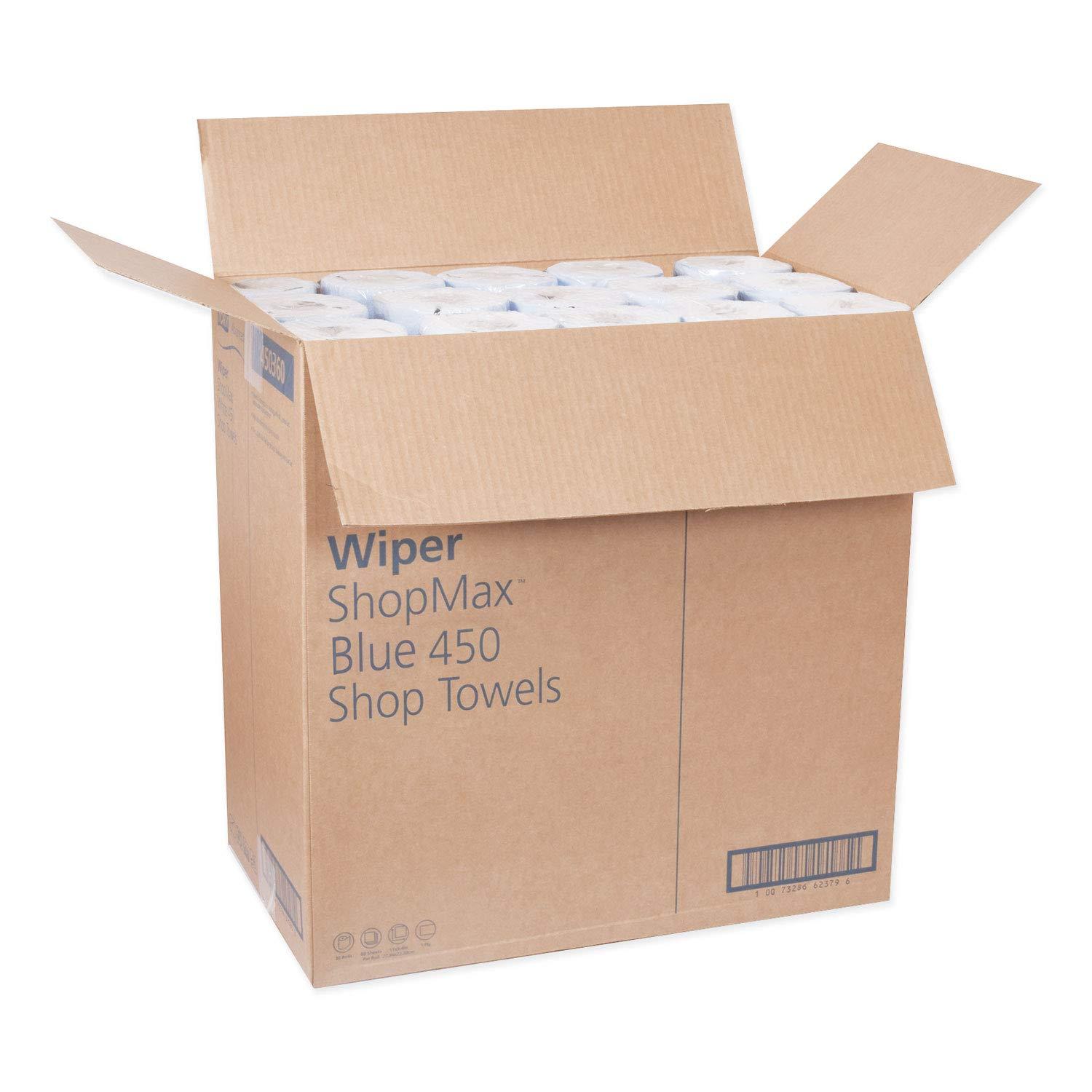 Tork ShopMax Heavy Duty Paper Shop Towel Blue, High Absorbency, 30 rolls x 60 Sheets, 450360 - Image 5