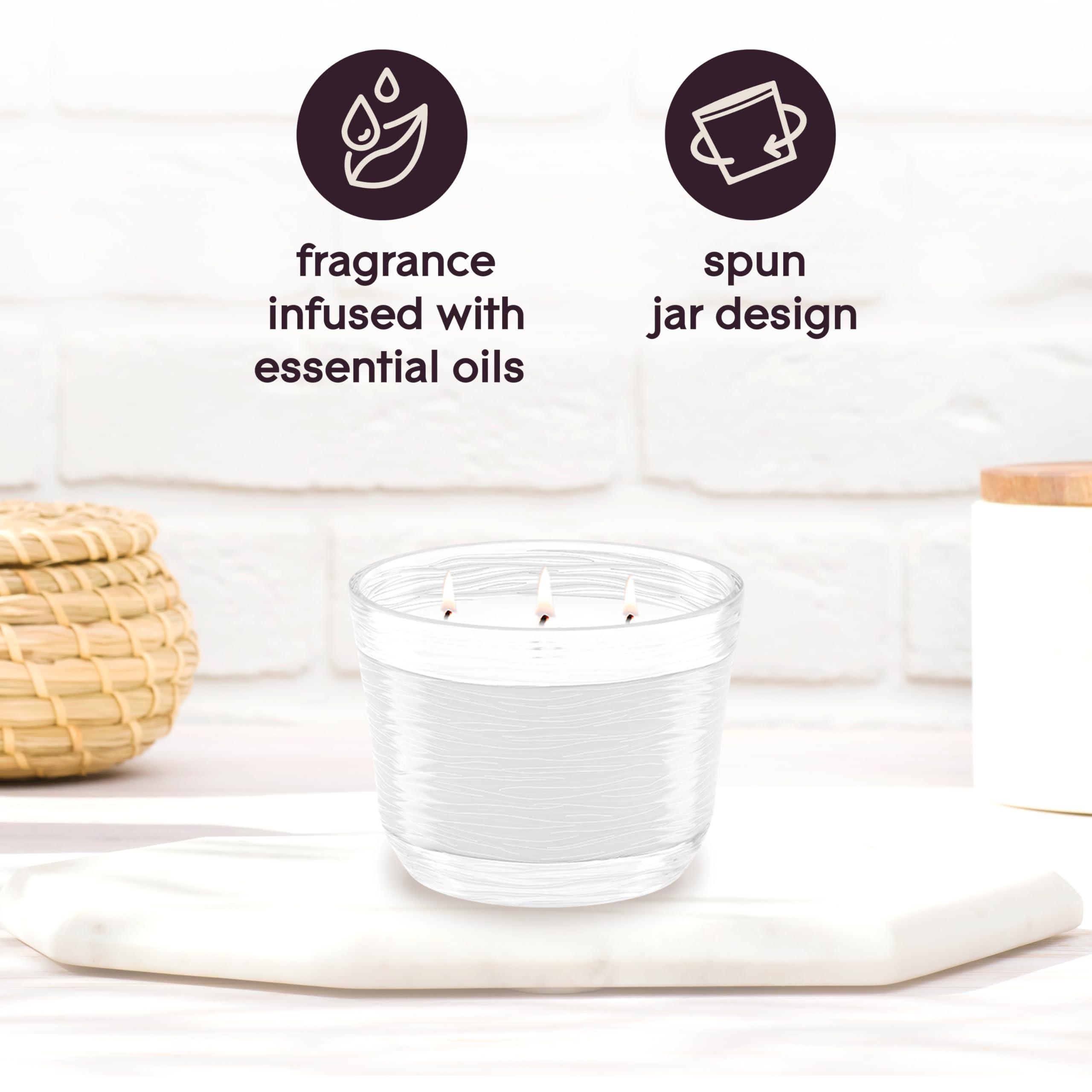 Glade Sheer Vanilla Embrace 3-Wick Fragrance Candle, Essential Oil Infused, Air Freshener, 6.8 Oz, 3 Count - Image 5