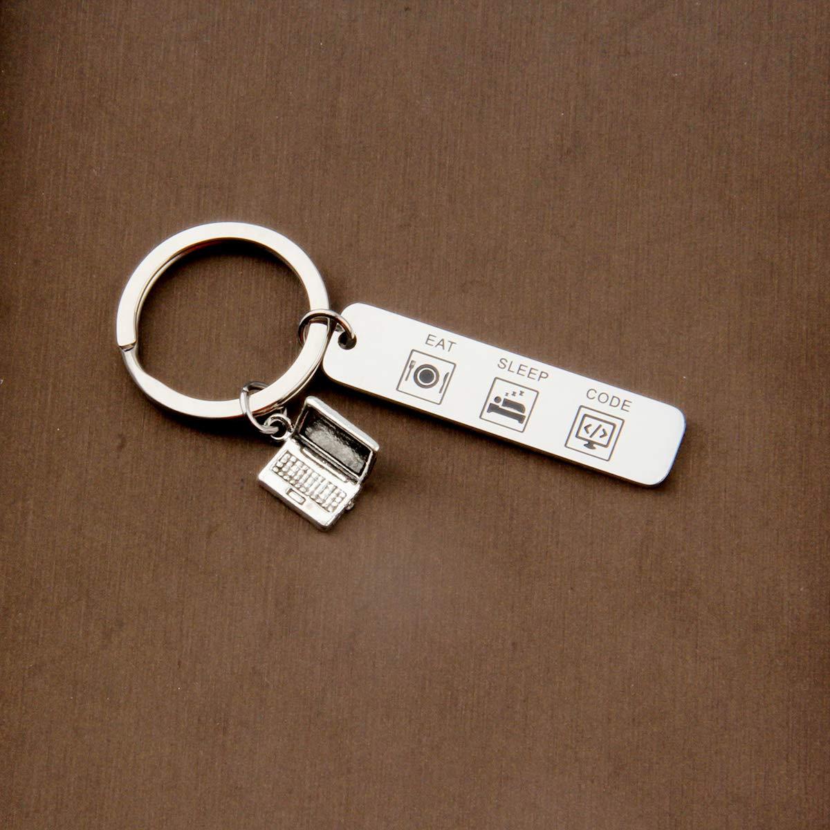 TGBJE Eat Sleep Code Keychain Gift for Programmer, Coder, and Software Engineer - Image 3