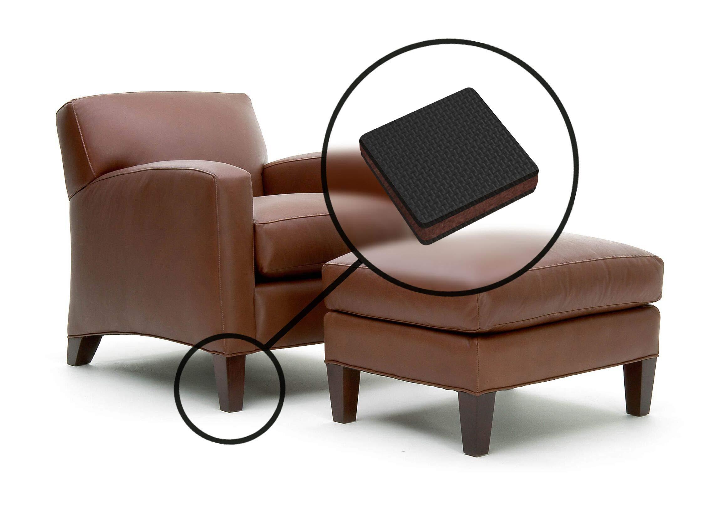 Slipstick GorillaPads CB142 Non-Slip Furniture Pads/Grippers (Set of 8) Furniture Leg Floor Protectors, 2 Inch Square, Black - Image 6