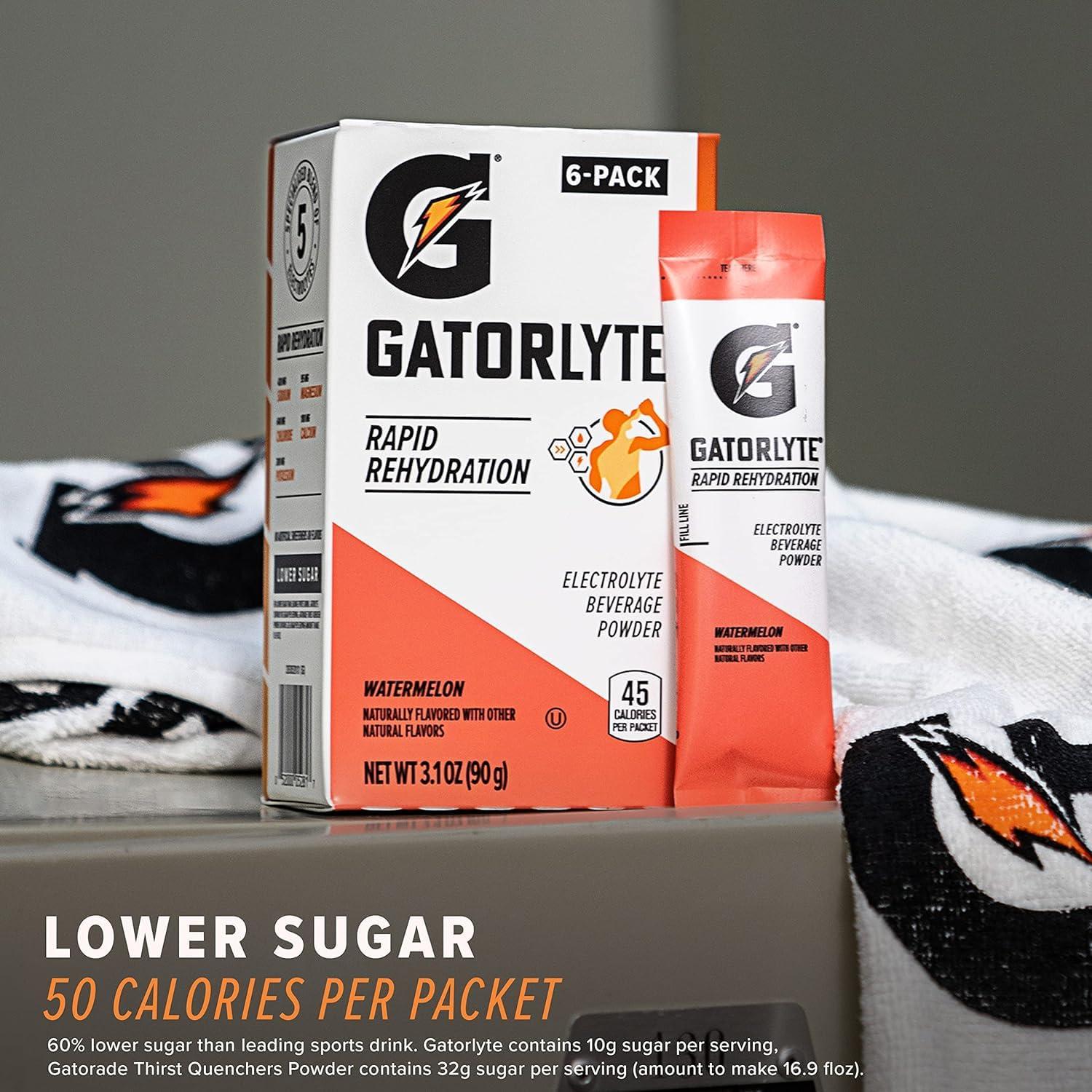 Gatorlyte Rapid Rehydration Electrolyte Beverage, Variety Pack, Lower Sugar, Specialized Blend of 5 Electrolytes, No Artificial Sweeteners or Flavors, 18 pack, 1 pack mixes with 16.9oz (500ml) water - Image 7
