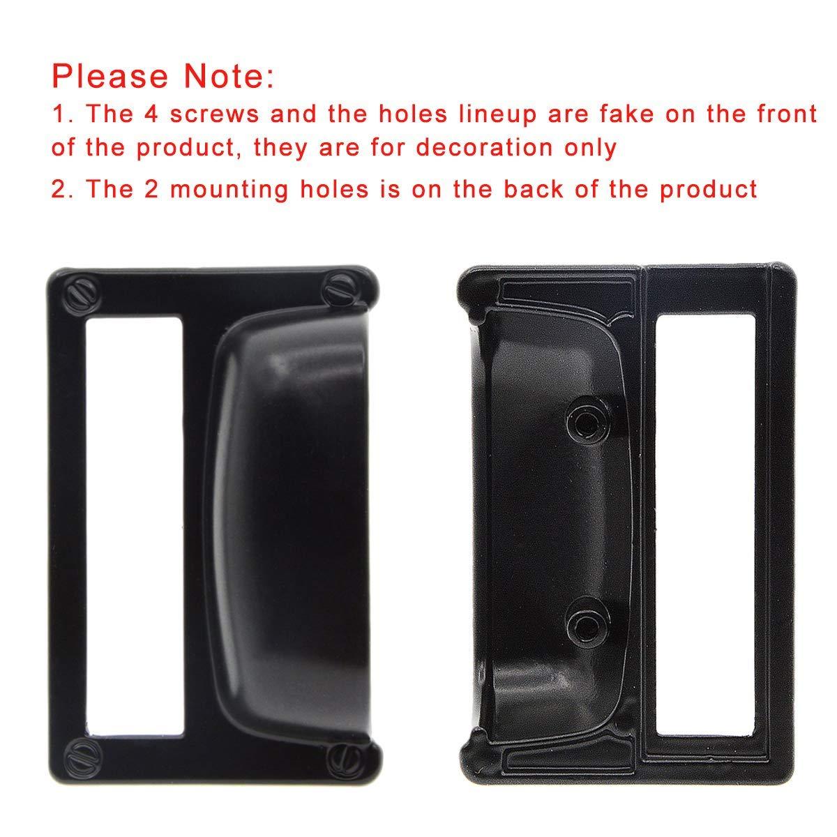 Saim 20 Pieces 3.2x2inch Black Cardholder Drawer Pull/Label Frames Card/Iron Drawer Pulls/Cabinet Frame Handles for Office Furniture Cupboard Cabinet - Image 5