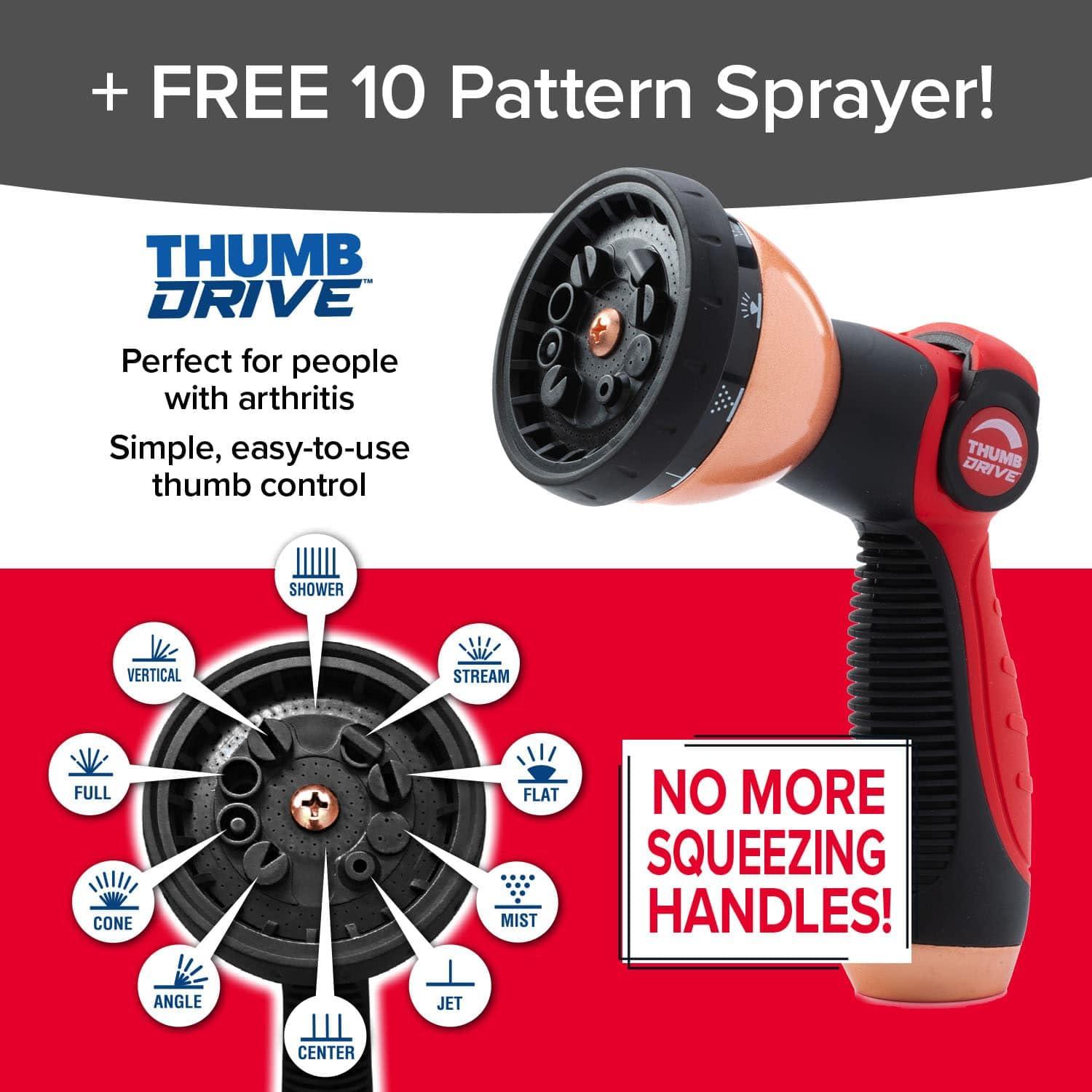 Pocket Hose Copper Head w/New Pocket Pivot Expandable Garden Hose 50 FT, AS-SEEN-ON-TV, Swivels 360°, Advanced Tri-Tex Tubing & Force Field Jacket, 3X Stronger, Lead-Free, No-Kink, Anti-Burst w/APT - Image 7