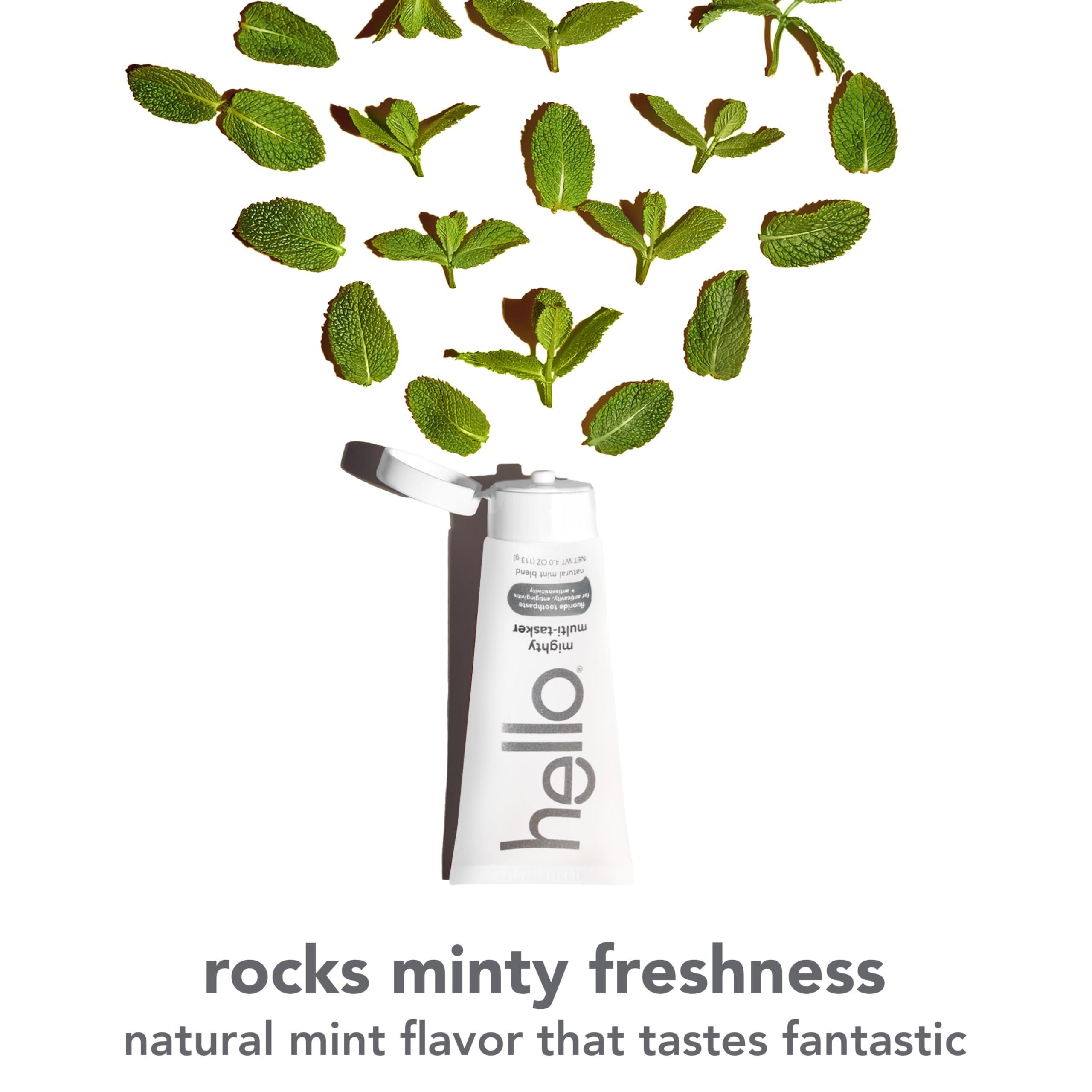 hello Mighty Multitasker Fluoride Toothpaste, 8-in-1 Toothpaste with Minty Flavor, Anticavity, Antigingivitis, Antisensitivity, Strengthens Enamel and Whitens, 4.0 Oz Tube - Image 7