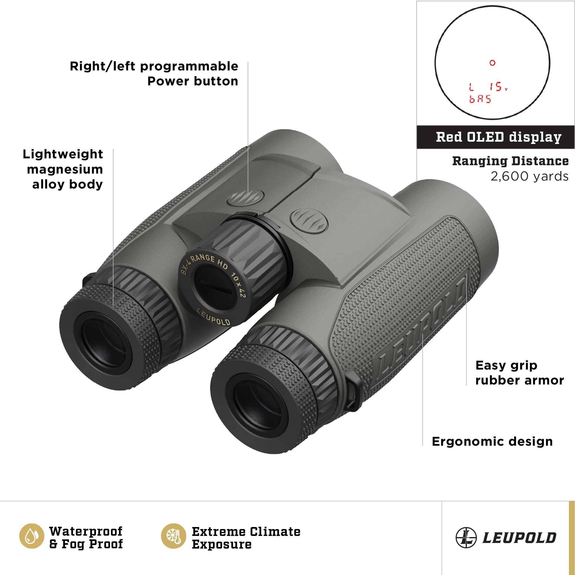 Leupold BX-4 Range HD TBR/W 10x42mm Range-Finding Binocular Shadow Gray (182883) - Image 3