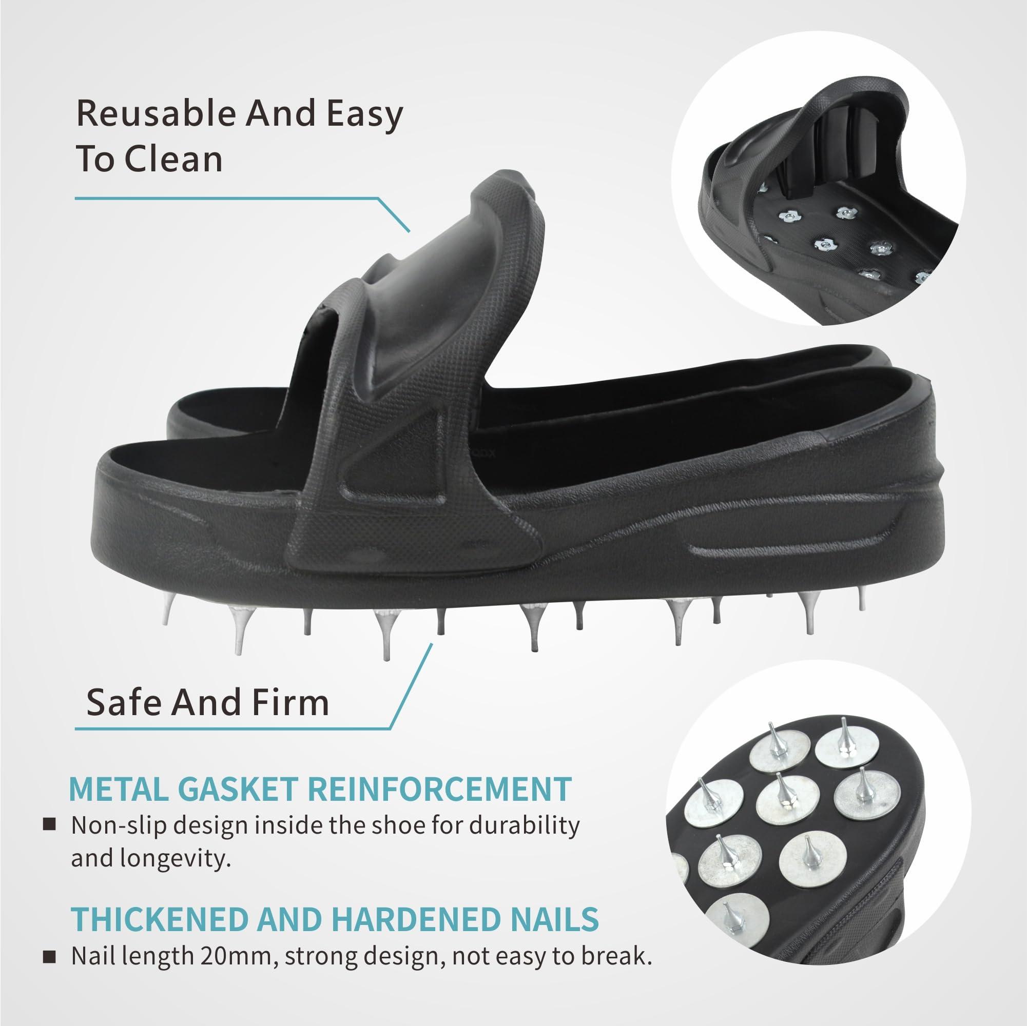 Nichiyo Sharp Spiked Style Shoes for Resinous Coatings Spiked Shoes Safe Walking on Floor Leveling Compounds,Epoxy Topcoats Concrete Resin and Epoxy Floor Coating -X-Large(DX-5C) - Image 3