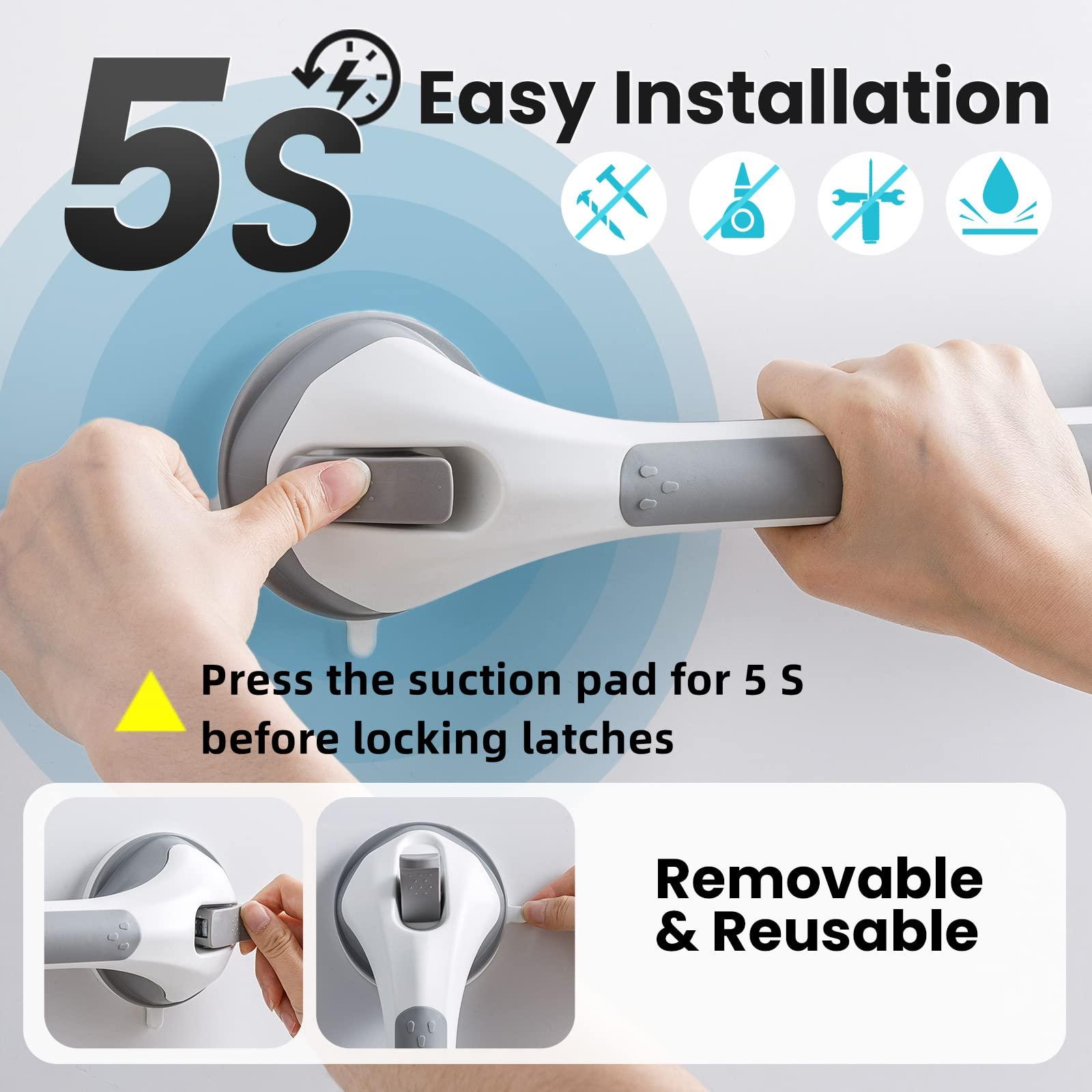 TAILI Shower Grab Bar, 1 Pack 16.8” & 2 Pack 12.2” - Image 6