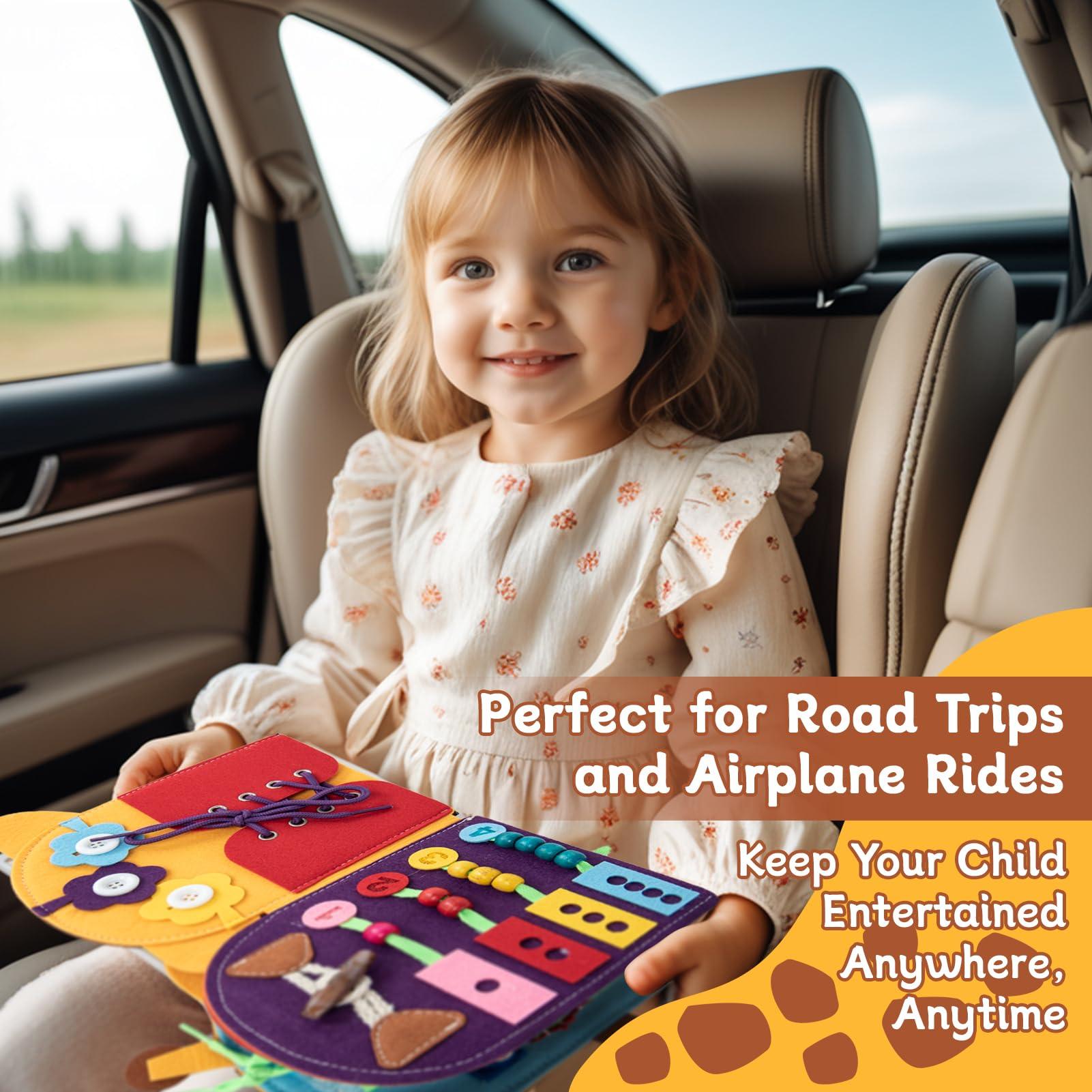 edusense Busy Book for Toddlers 1-3, Montessori Sensory Toys for Kids Age 1-3, Preschool Learning Activities Fine Moto Skills and Early Developmental Education, Ideal for Educational Travel Toys. - Image 7