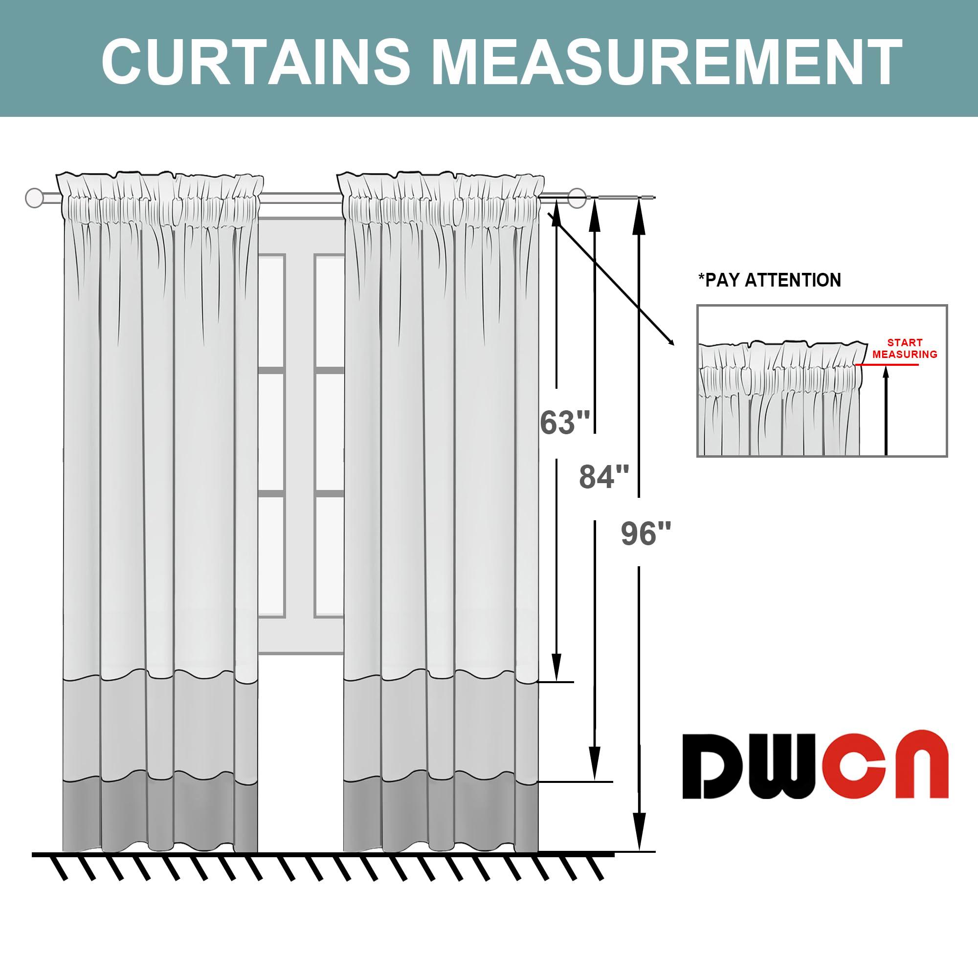 DWCN Blackout Curtains – Thermal Insulated, Energy Saving & Noise Reducing Bedroom and Living Room Curtains, Black, W 42x L 63 Inch, Set of 2 Rod Pocket Curtain Panels - Image 2