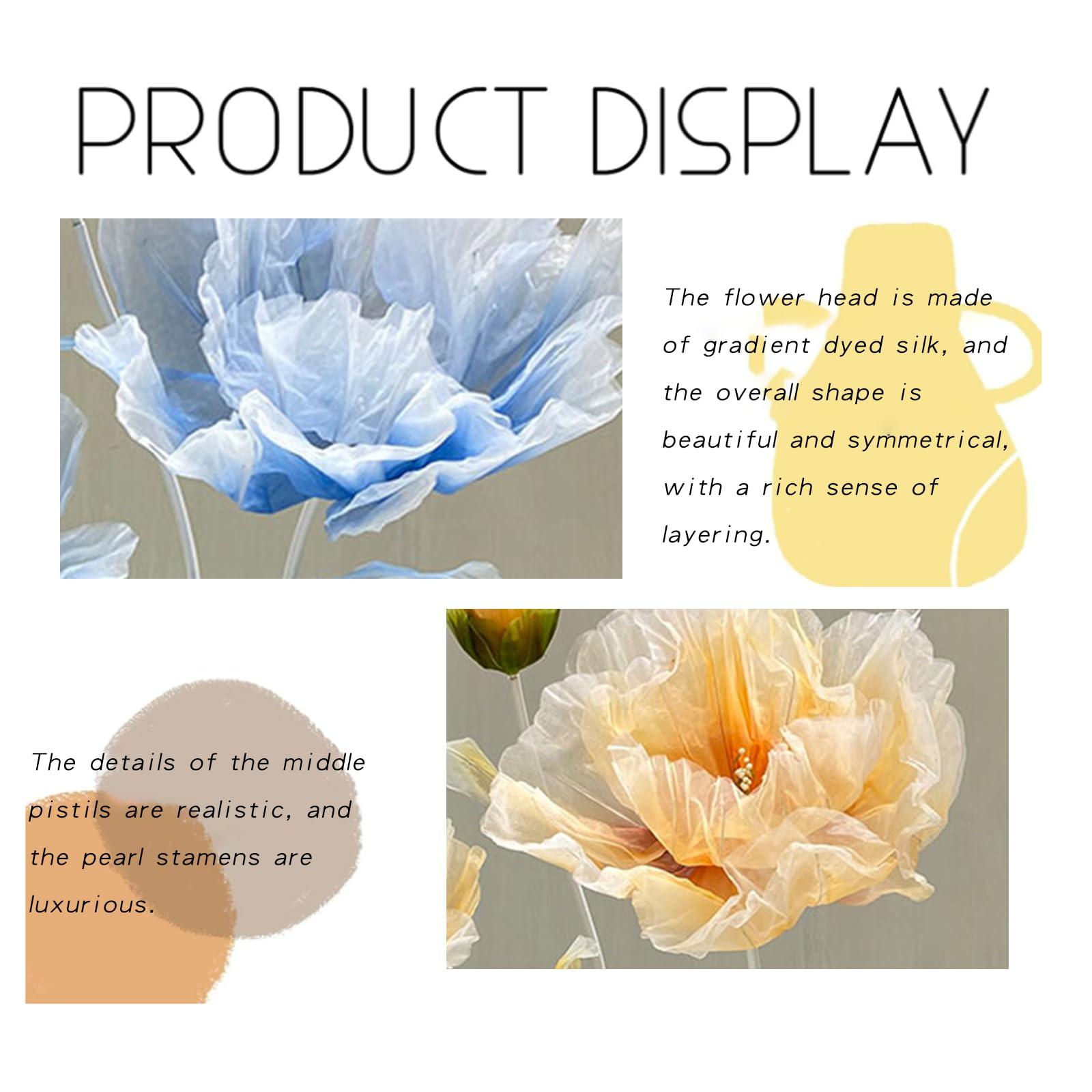 BIEJUJX Artificial Silk Flower Decoration, Large Fake Flower with Standing Stems and Base,Giant Flowers 5.5Ft for Wedding Background Decor, Shop Window Display,Photography Props, Banquet (RED) - Image 6