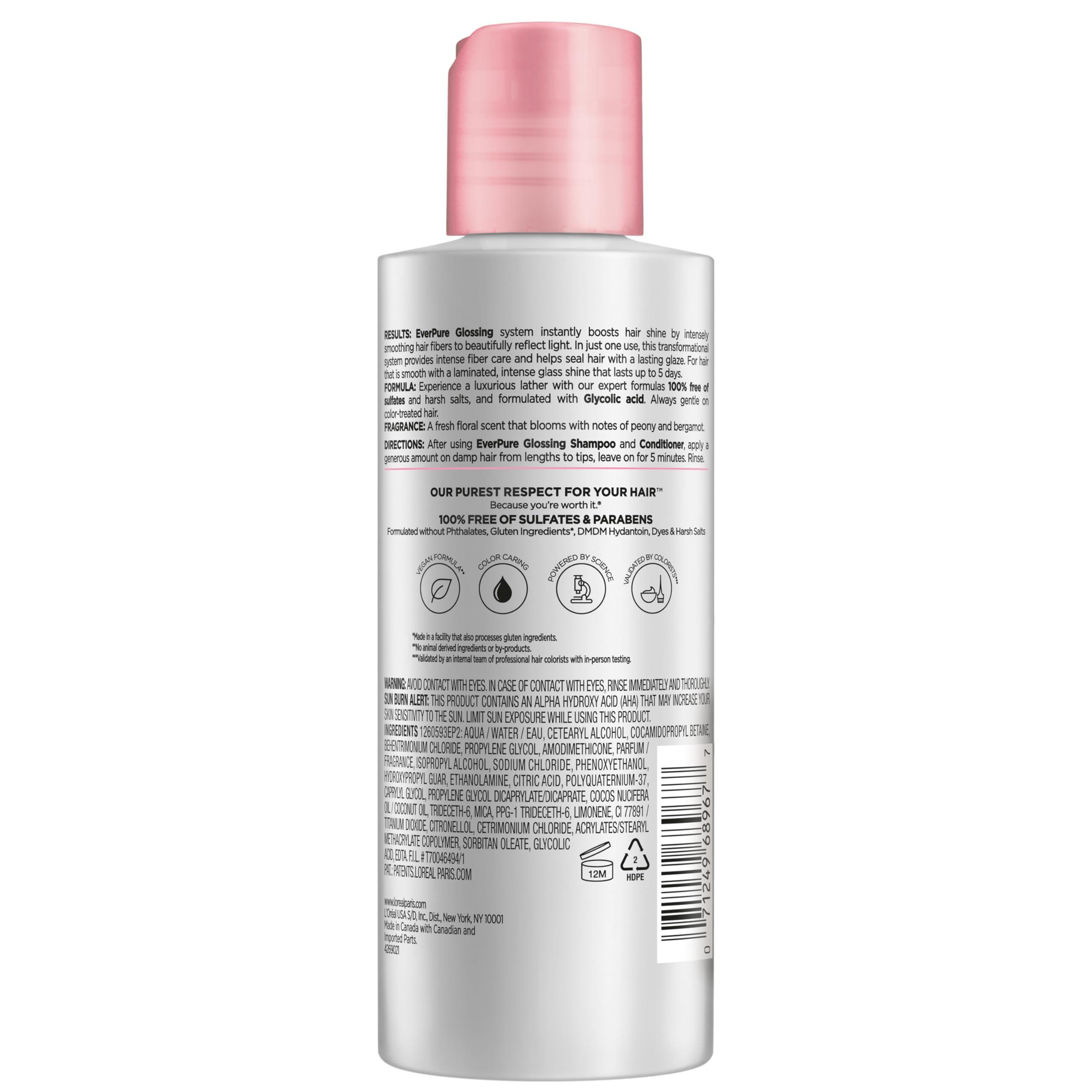 L'Oreal Paris Glossing Lamination Hair Mask with Glycolic Acid, Hair Treatment for Lasting Shine and Smoothness for Dull, Dry Hair, EverPure, 5.1 Fl Oz - Image 11