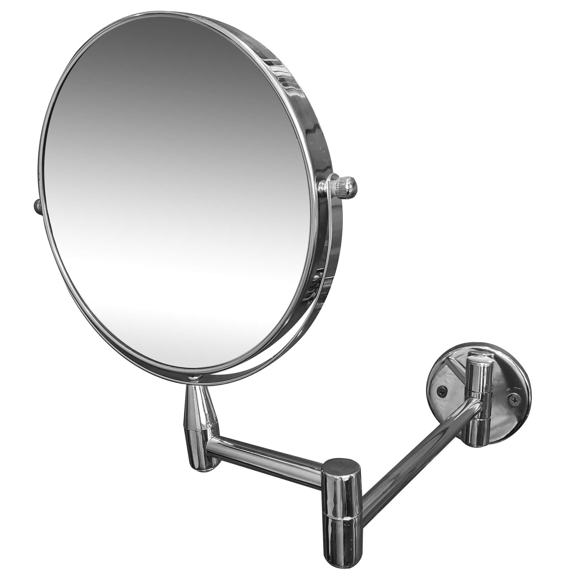 Rucci Normal View Swivel Arm Wall-Mounted Mirror, Silver, 7X - Image 2