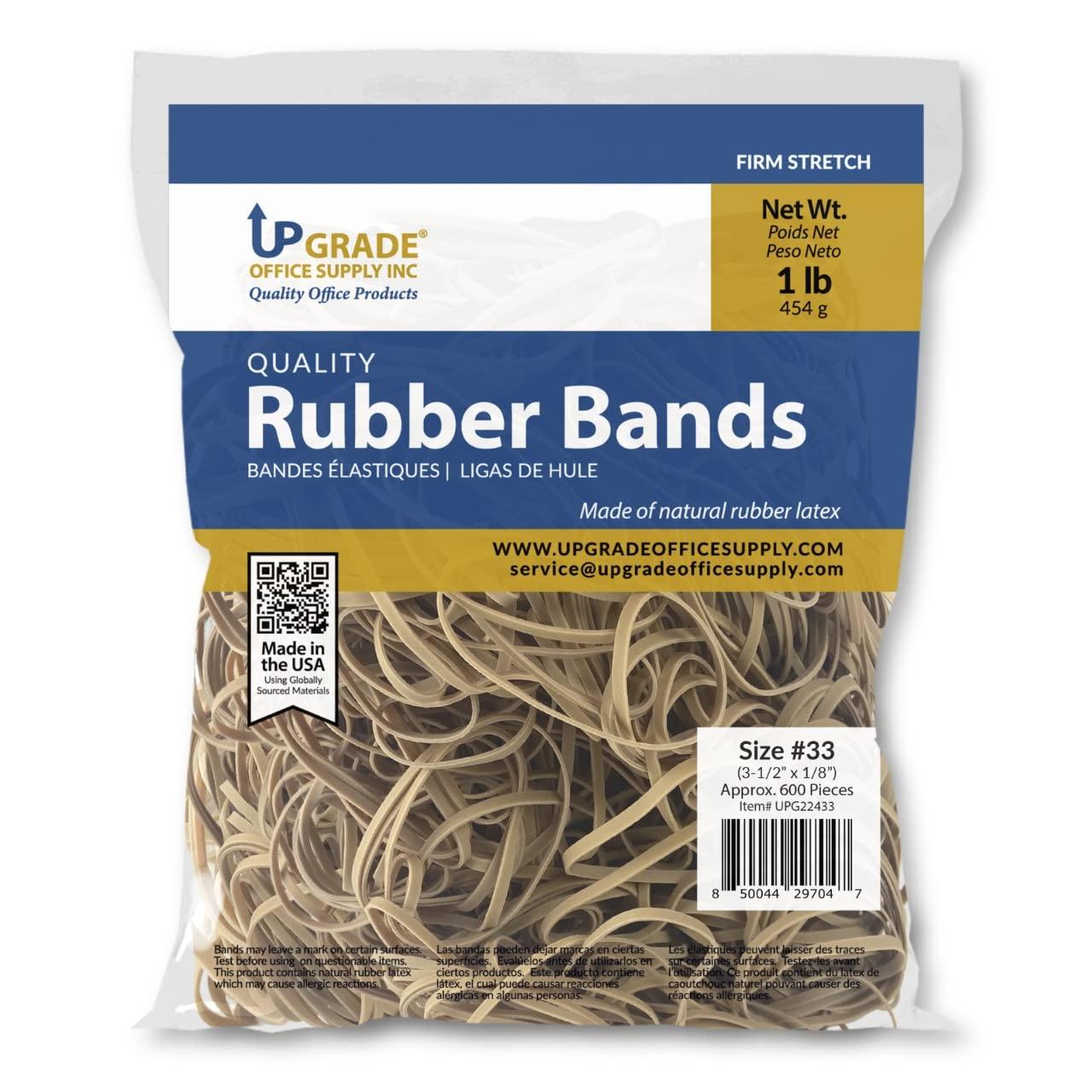 Upgrade Office Supply Rubber Bands, Size 33 (3-1/2 x 1/8), 1 lb Bag, USA - Image 3