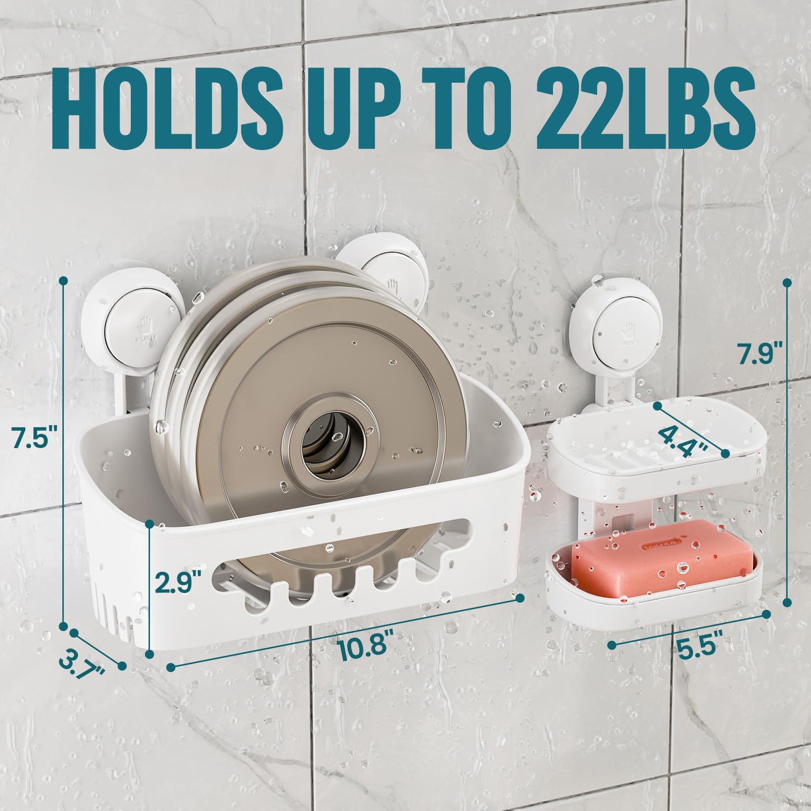 TAILI Shower Caddy Suction Cup Storage Basket - Image 2