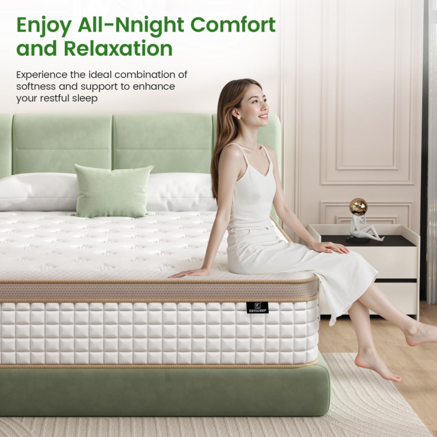 Firm King Mattress, [Enhanced] 14 Inch King Size Hybrid Mattress with Gel Memory Foam & Independent Pocket Springs, Pressure Relief, Strong Edge Support, 365-Night Trial, CertiPUR-US - Image 7