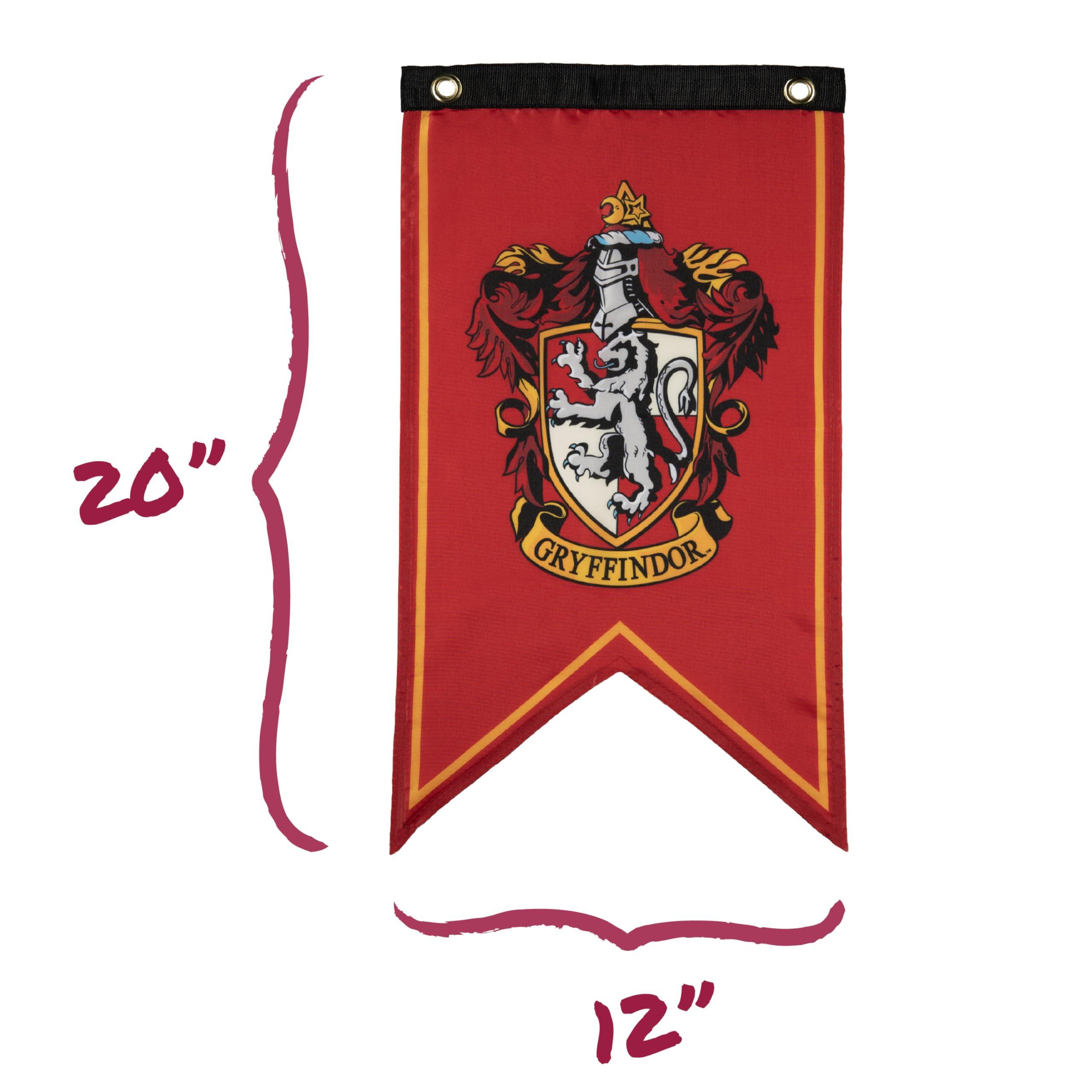 Conquest Journals Harry Potter Wizarding House Banner Flag Set, 12'' x 20'' Polyester Flags, Set of 5 Includes Hogwarts Crest, Gryffindor, Slytherin, Ravenclaw & Hufflepuff Banners, Birthday Party - Image 4