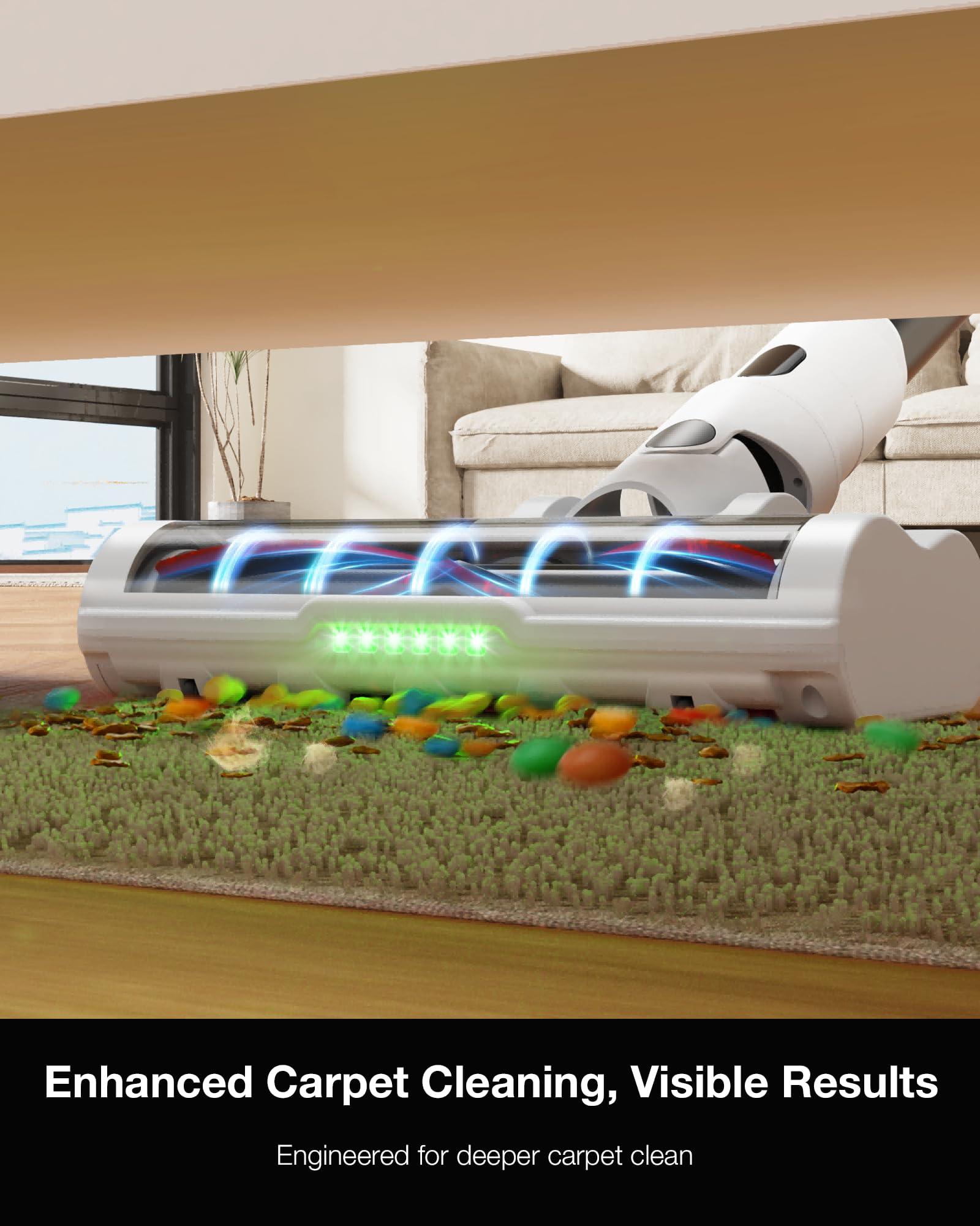 Cordless Stick Rechargeable Vacuum Cleaner, Lightweight, 55min Runtime, 9 in 1 Powerful Suction, Self Standing, Anti Tangle LED Headlight, Ideal for Carpets, Hardwood Floors, Pet Hair, and Home - Image 7