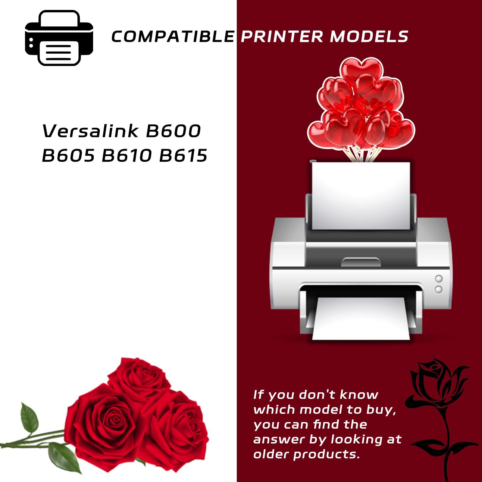 B600 Drum Unit Compatible for Xerox Versalink B600 B605 B610 B615 Printers, with Chip, High Yield 60000 Pages, Clear Printing (Black) - Image 2
