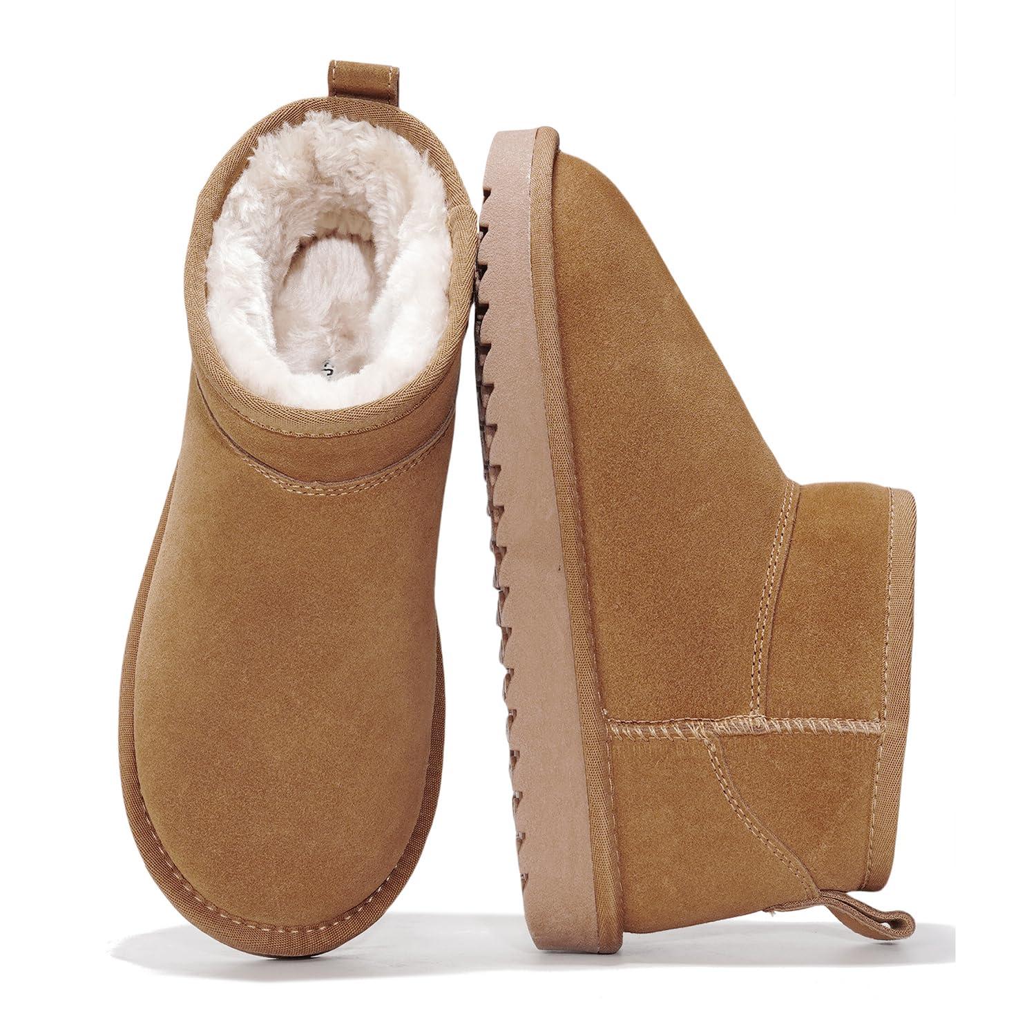 Project Cloud Genuine Suede Ankle Boots for Women - Water Resistant with Memory Foam Insole Winter Boots for Women - Trending Shoes & Comfortable Women's Ankle Boots (Hippy)