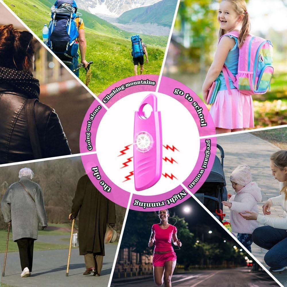 FA FIGHTART Personal Safety Alarm Siren for Women 140db Sound Strobe Light with Key Chain Devices for Women Men Pink - Image 5