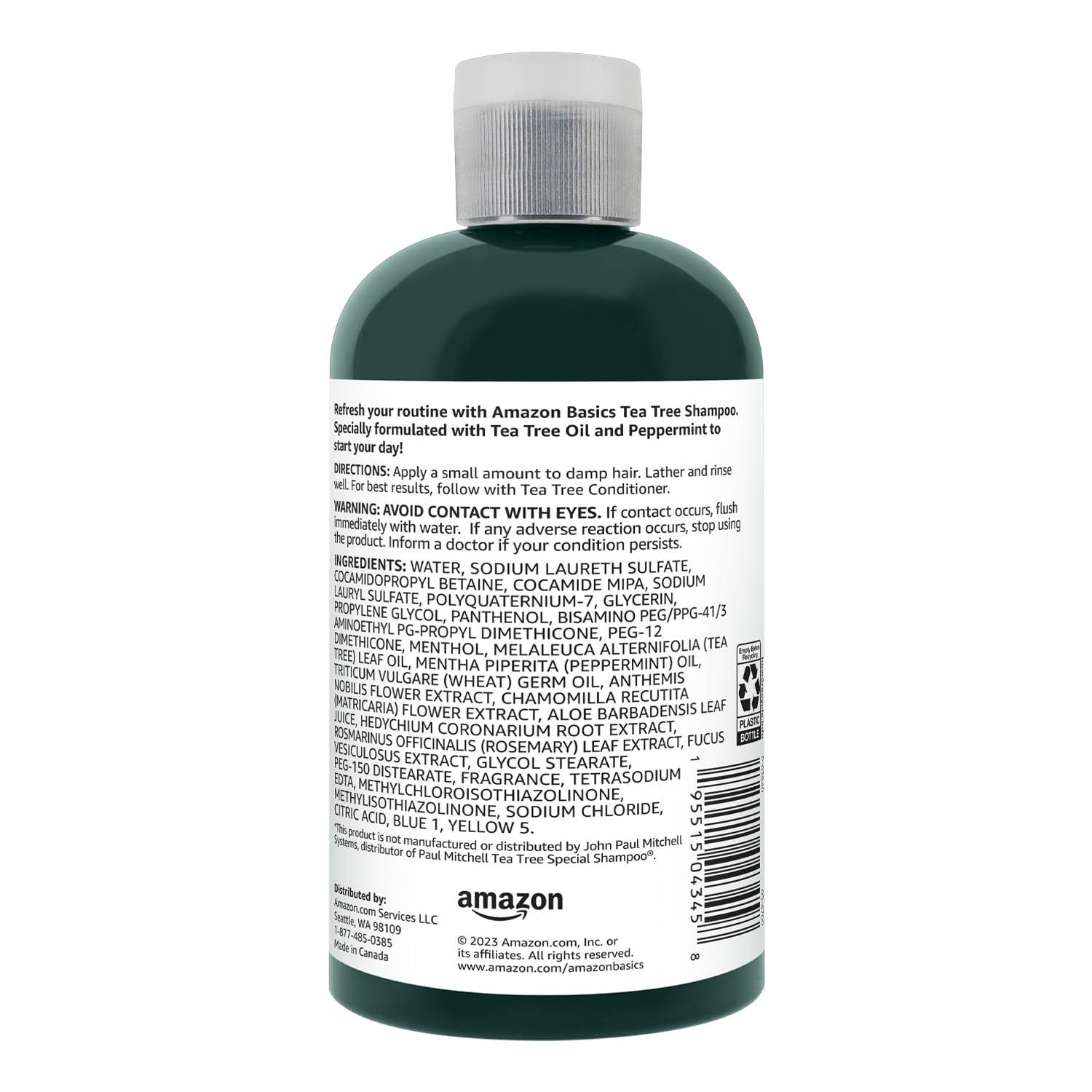 Amazon Basics Tea Tree Shampoo, 10.14 Fl Oz, Pack of 1 - Image 2