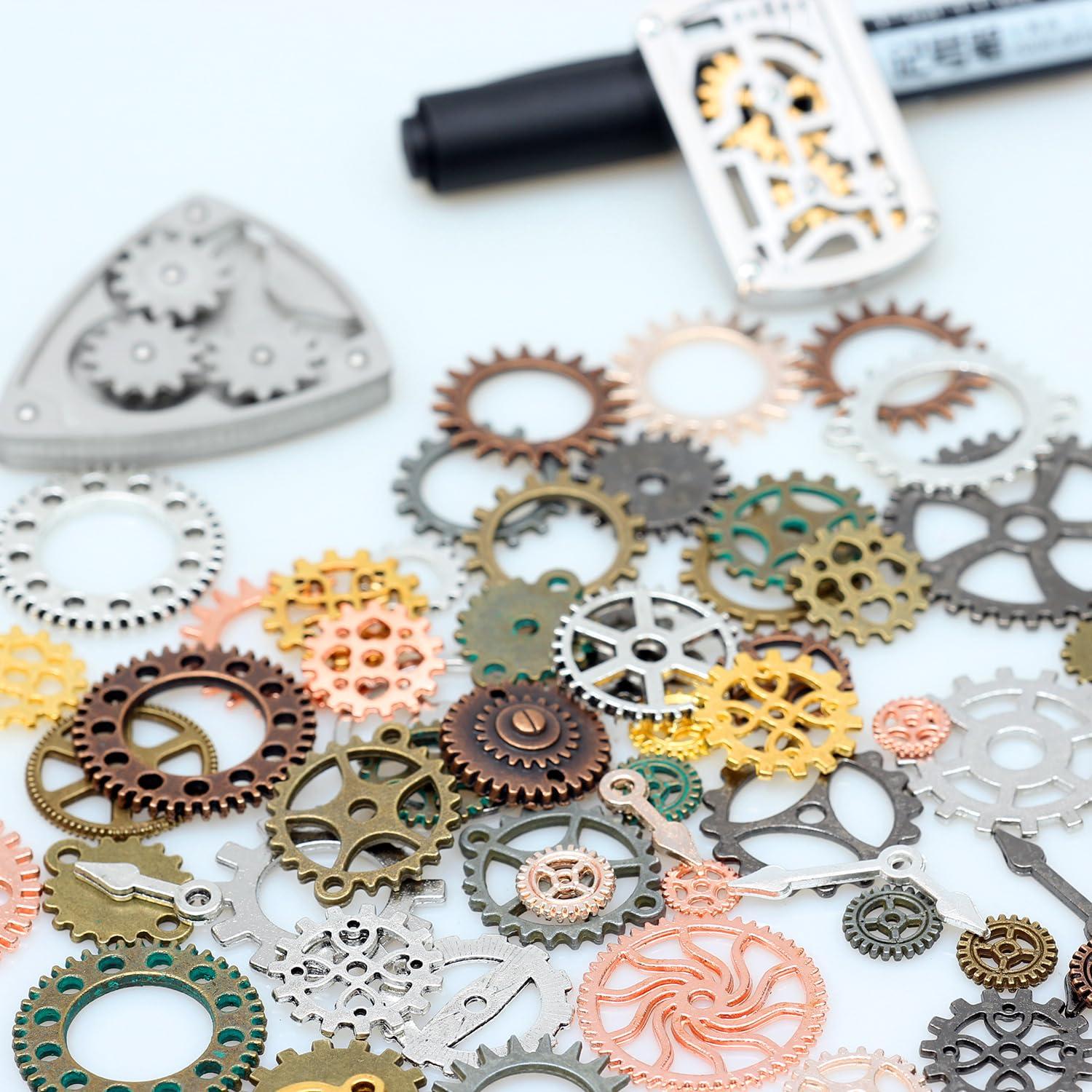 stino 100 G Vintage Antique Metal Charms for Jewelry Making, Bulk Silver & Gold, for Bracelet, Necklace, Earrings DIY Crafts - Image 4