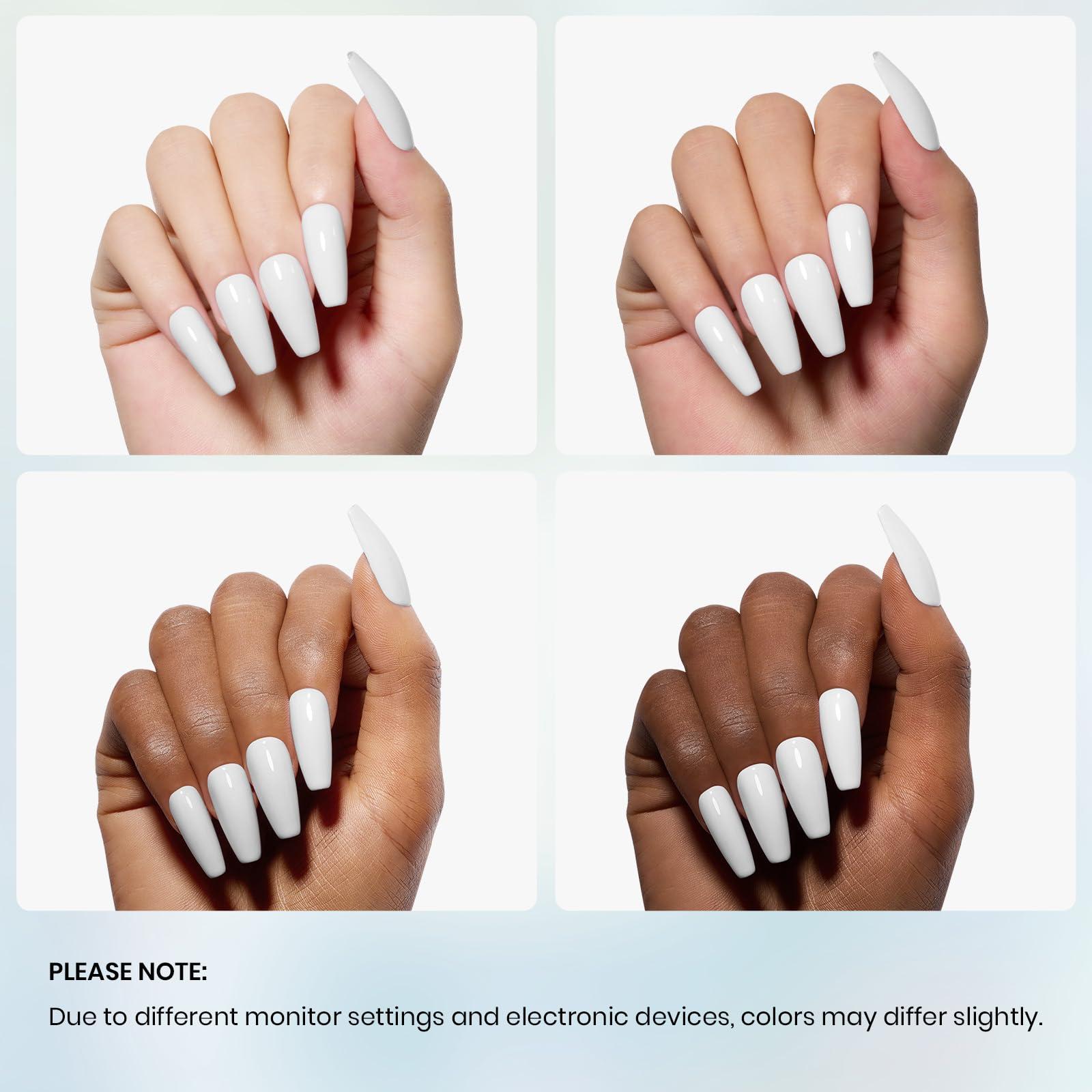 Beetles White Gel Nail Polish,15ml Summer Soak Off UV Gel Polish French Nail Art Manicure Salon DIY Design at Home Gift for Woman - Image 5