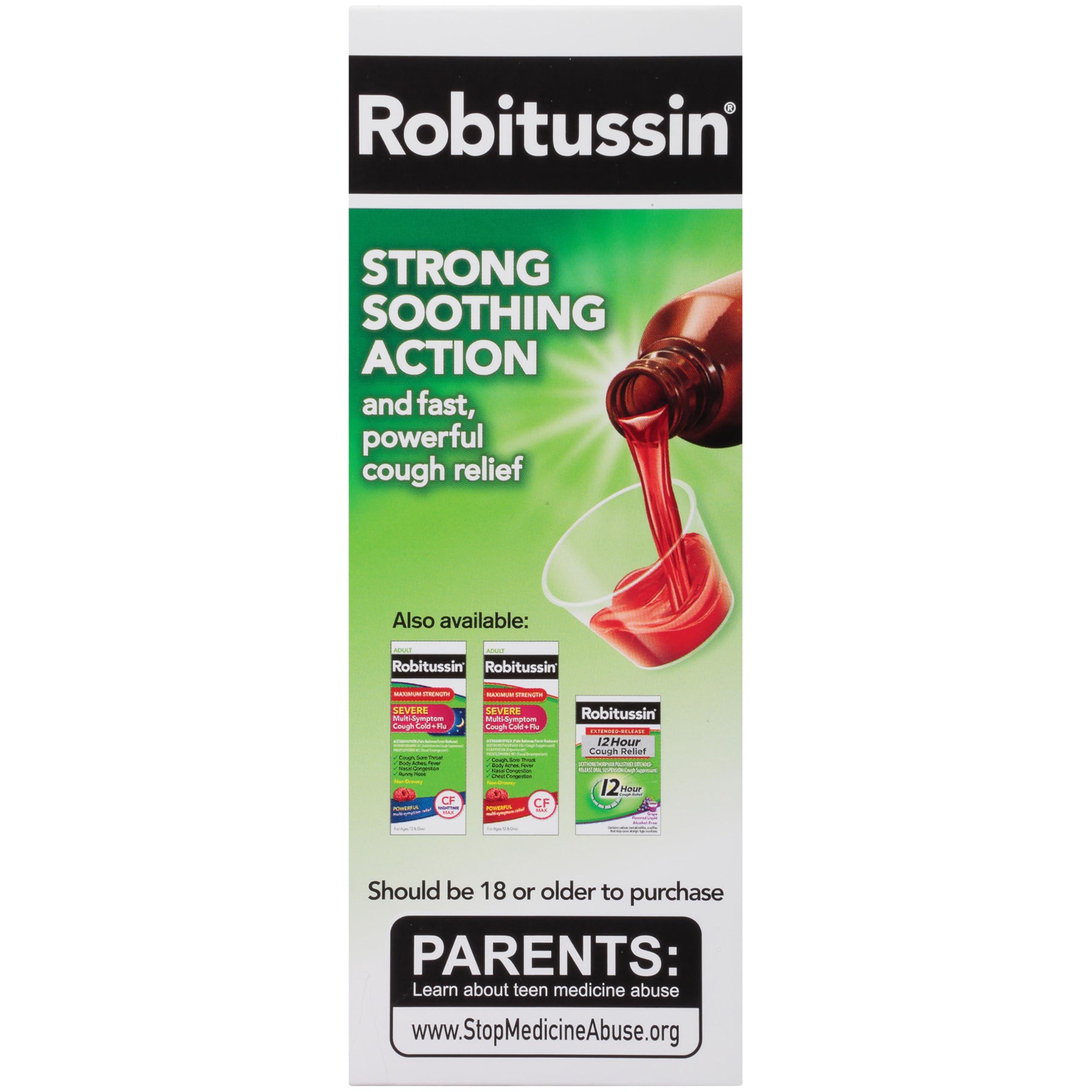 Robitussin Maximum Strength Nighttime Cough DM Max, Adult Formula, Berry Flavor - 8 Fl Oz Bottle - Image 11
