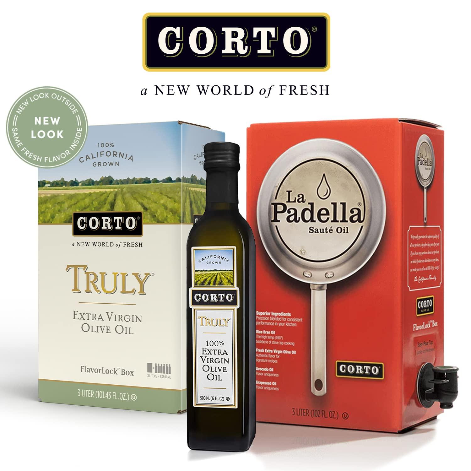 Corto TRULY® | 100% Extra Virgin Olive Oil | Floral Notes | Cold Extracted in State-of-the-Art Mill | Straight from Official Corto Olive Groves & Oil Producer | Oxygen-Free, Light Free FlavorLock Box - Image 2