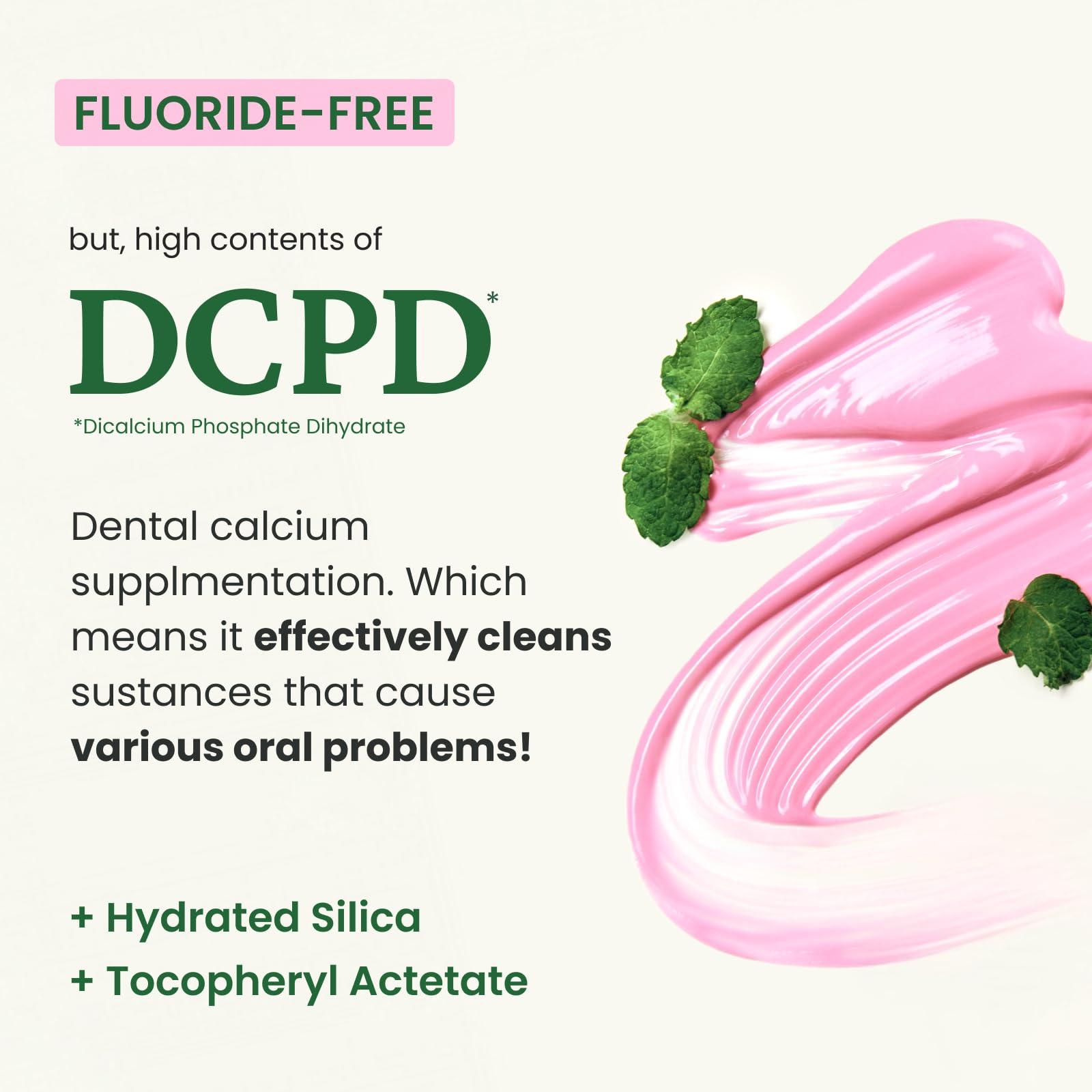 EUTHYMOL Original Pink Toothpaste (3.7fl oz/Pack of 1) - Fluoride-Free Toothpaste for Sensitive Teeth & Gum. Bad Breath, Cavity Prevention, 12-Hour Long Lasting Freshness with Wintergreen - Image 3