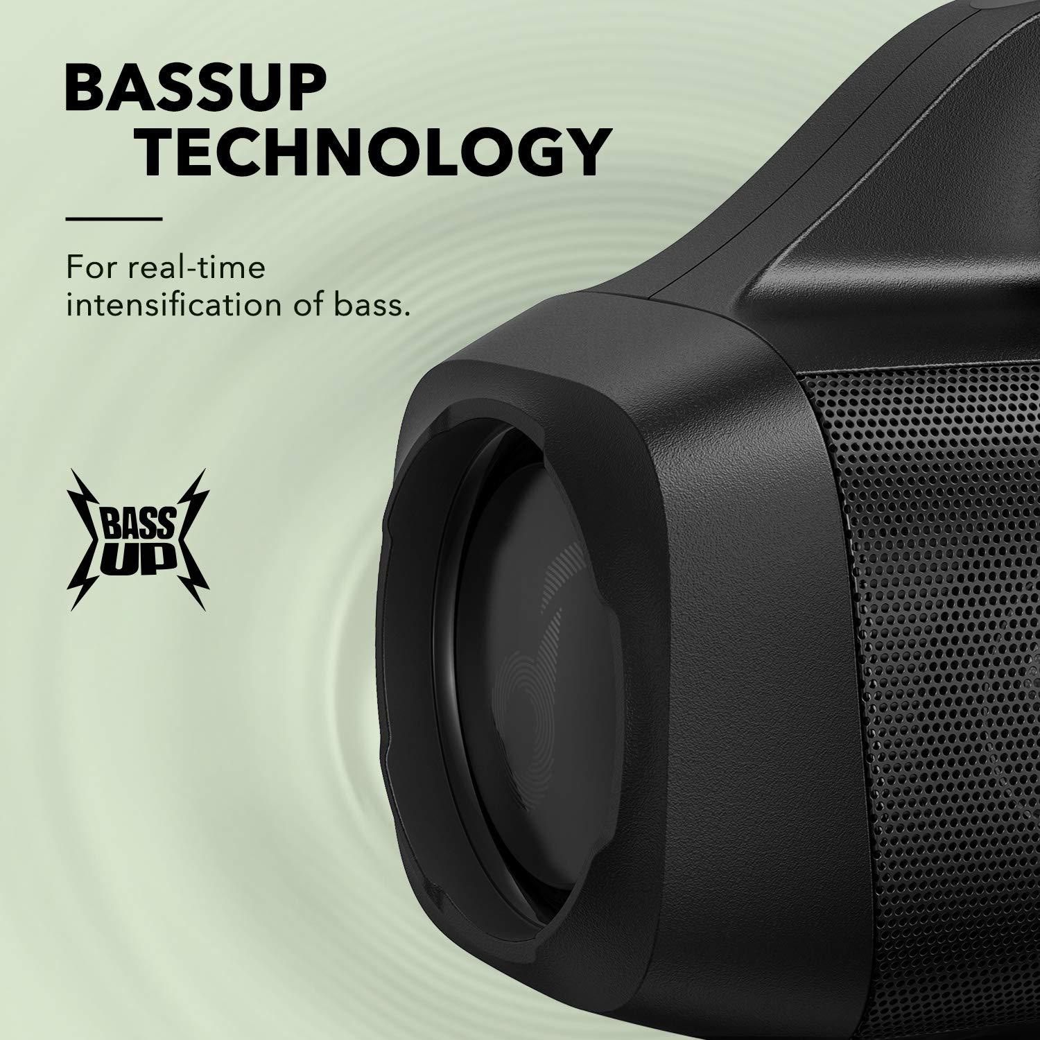 Soundcore Anker Motion Boom Waterproof Bluetooth Speaker with Titanium Drivers, BassUp Technology, IPX7, 24H Playtime, App, Built-in Handle, Outdoor Speaker for Camping, Pool, Beach, Backyard - Image 5