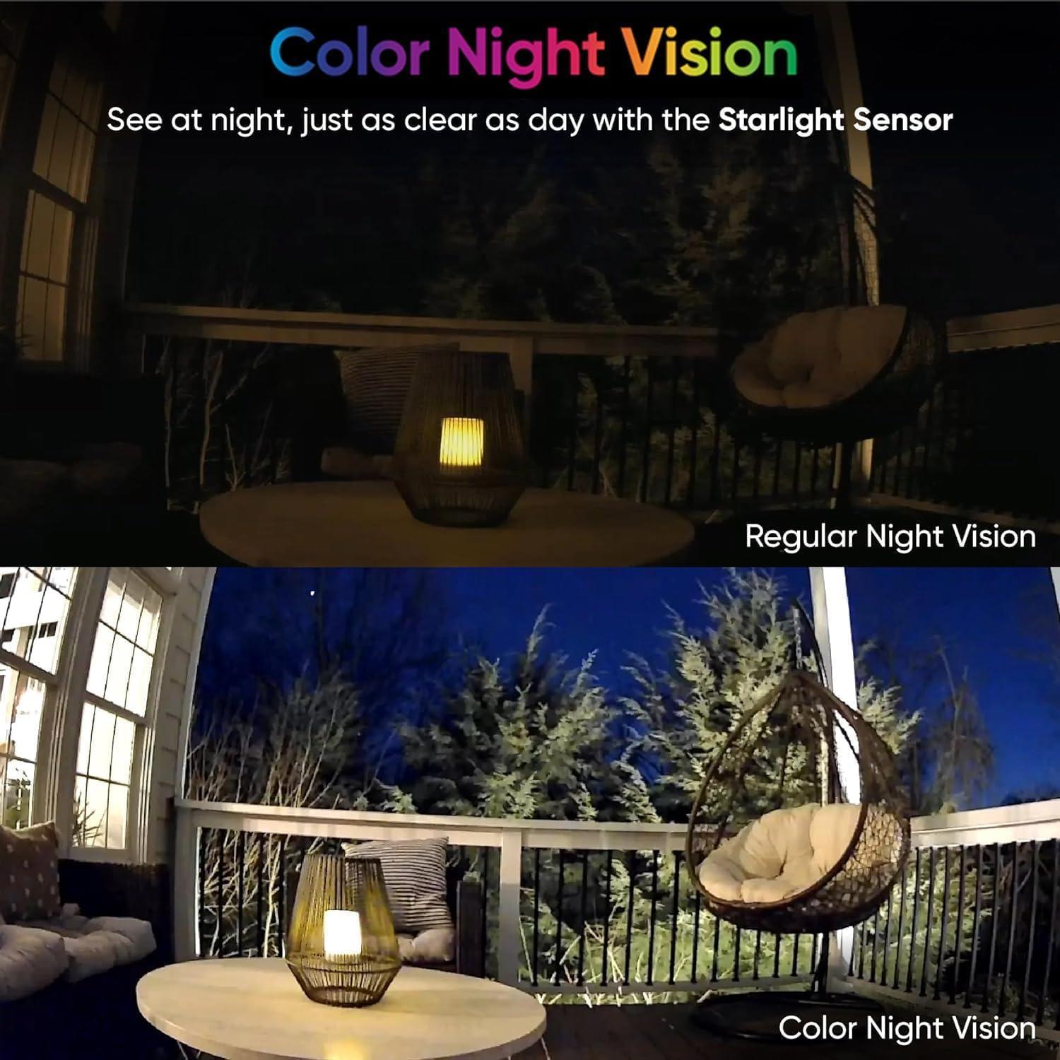 Cam V3 Smart Home Security Camera, Indoor/Outdoor Use, 1080p Plug-in, Color Night Vision, Motion Detection, Two Way Audio, Compatible with Alexa, Google Assistant, Black - Image 2
