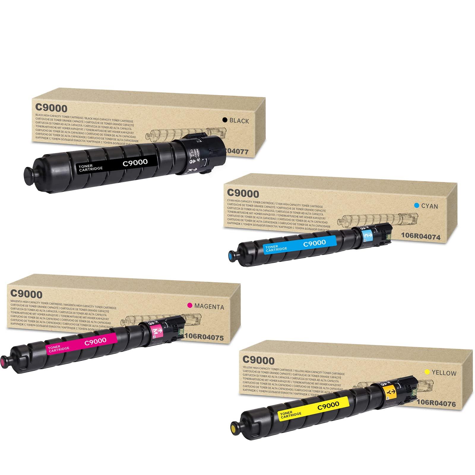 VersaLink C9000 High Capacity Toner Cartridge Replacement for Xerox 106R04074 106R04075 106R04076 106R04077 Toner Cartridge for Xerox Versalink C9000 Printer