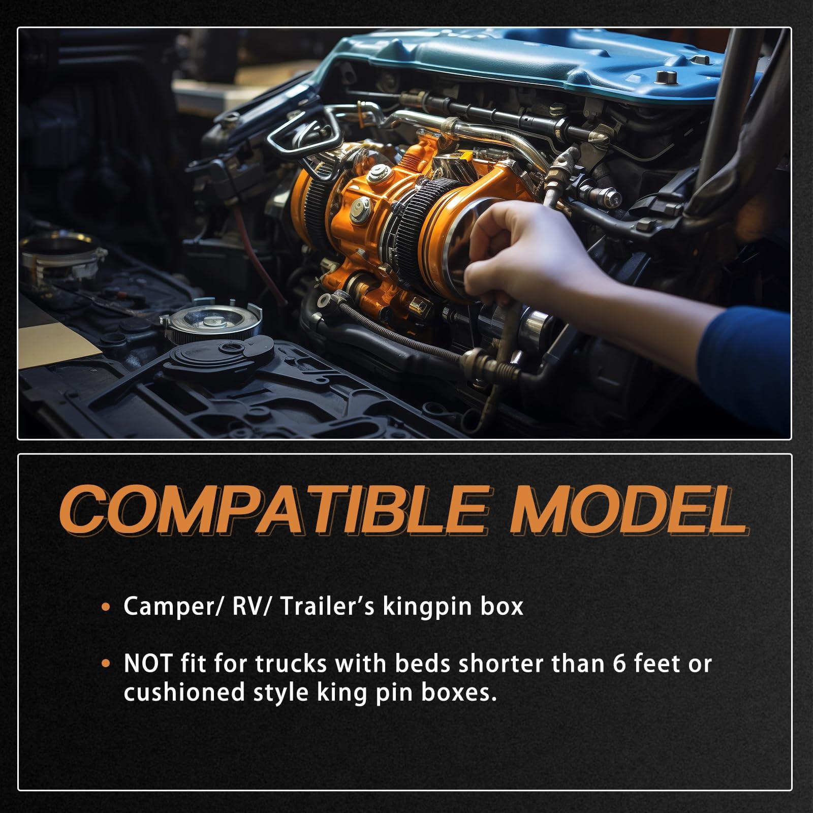 C5G1216 Cushioned Fifth Wheel to Gooseneck Trailer Towing Adapter Compatible with Convert-A-Ball C5G1216 Height 12"-16" - Image 2