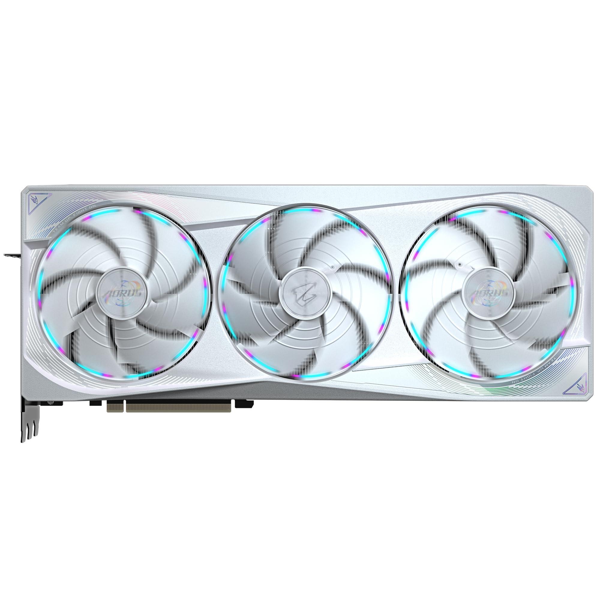 Gigabyte AORUS GeForce RTX 5080 Master ICE 16G Graphics Card - 16GB GDDR7, 256 Bit, PCI-E 5.0, 2805MHz Core Clock, 3 x DP 2.1a, 1 x HDMI 2.1b, NVIDIA DLSS 4, GV-N5080AORUSM ICE-16GD - Image 2