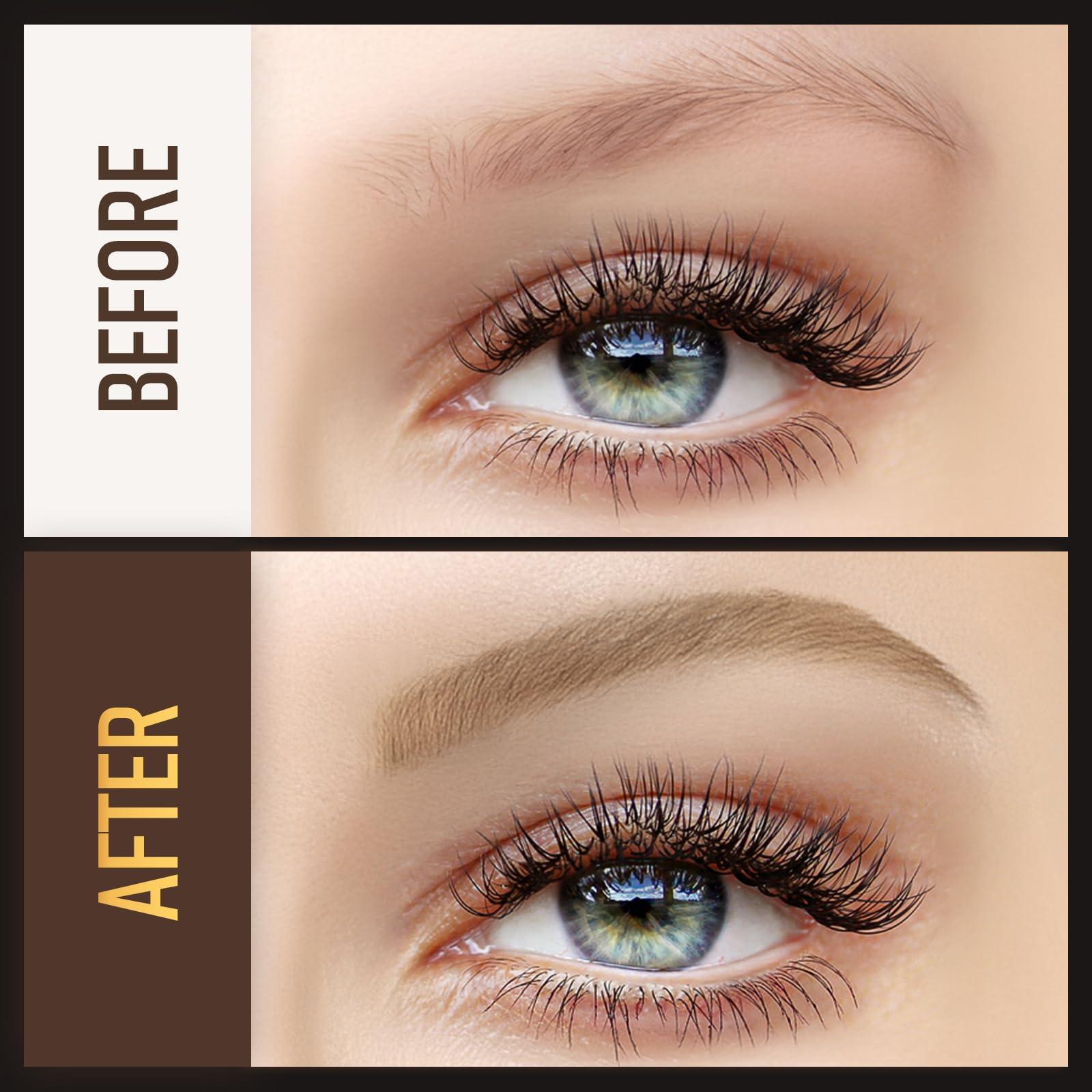 Soleira Waterproof Eyebrow Pencil with 4 Tip Microblading Pen and Dual-ended Brush, for Natural-Looking Brows, Long-Lasting, Blonde - Image 2