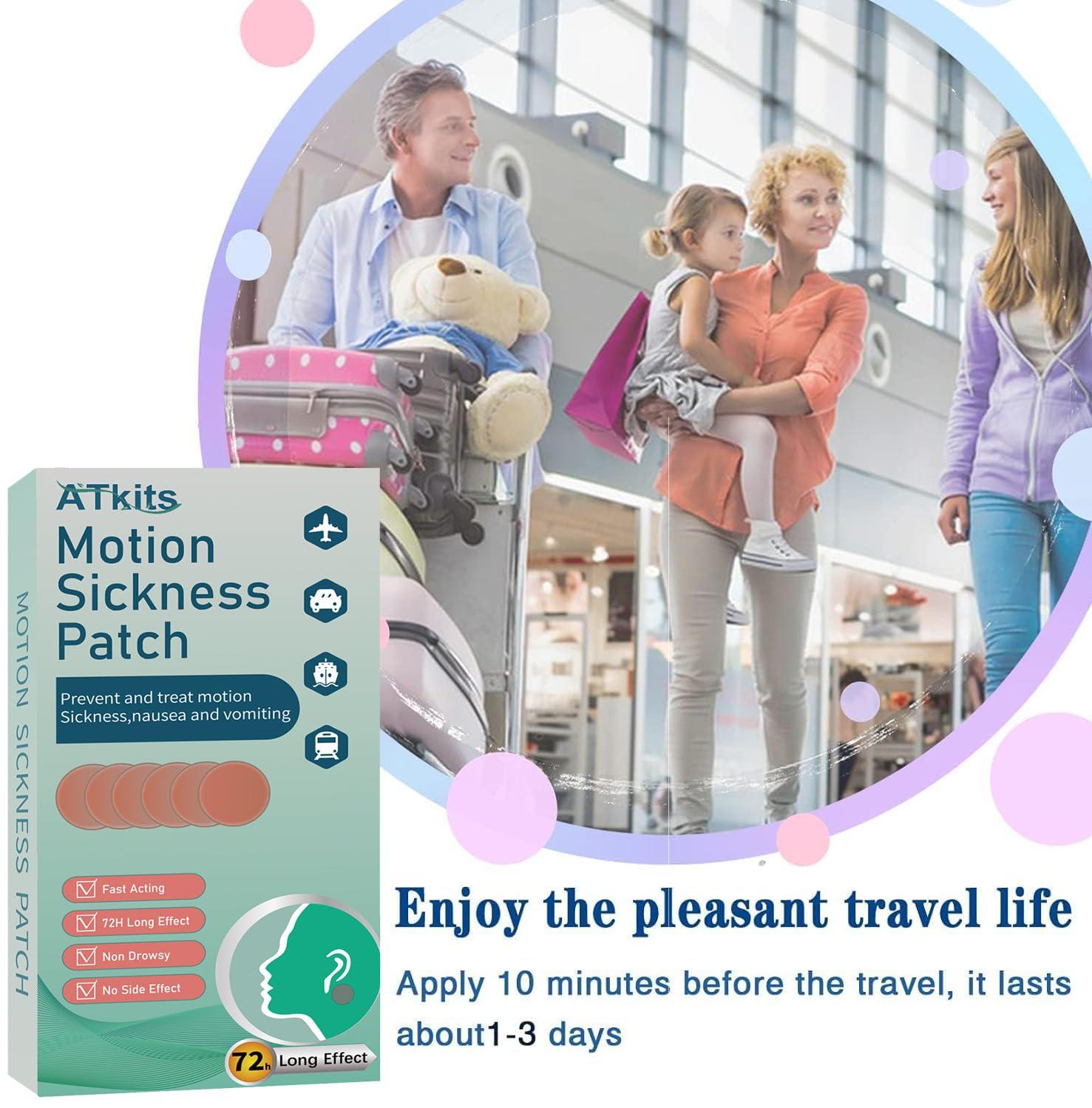 40PCS Motion Sickness Patches, Anti Nausea Sea Sickness Patch for Cruise, No Side Effects for Car and Boat Rides, Ships, Cruise and Airplane & Other Forms of Transport - for Adults and Kids (40PCS) - Image 5
