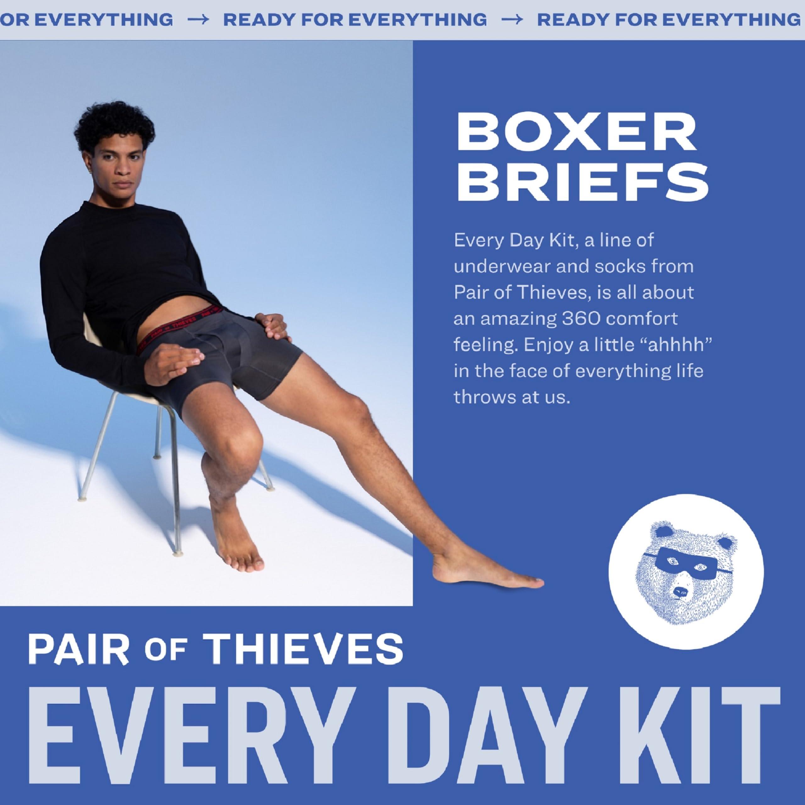 Pair of Thieves Soft Cotton Boxer Briefs for Men Pack (4 & 8 Pack) - Tagless Mens Underwear for All-Day Comfort and Support - Image 2