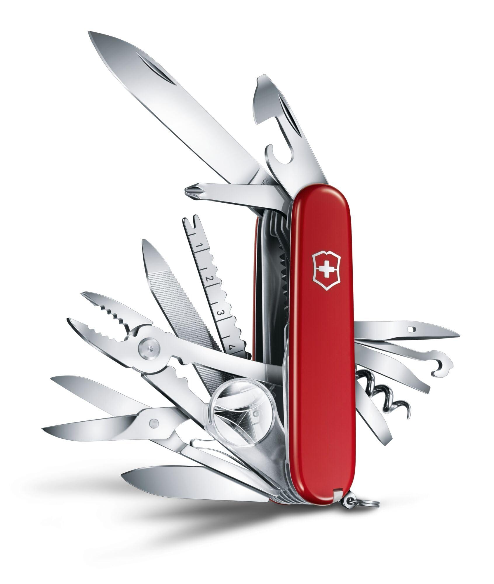 Victorinox Swiss Champ Swiss Army Knife, 33 Functions, Swiss Made Pocket Knife with Large Blade, Screwdriver, Chisel and Combination Pliers - Red - Image 3