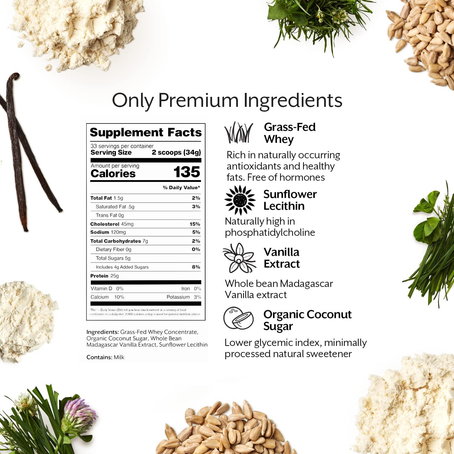ProMix Nutrition Whey Protein Powder, Vanilla - Grass-Fed & 100% All Natural - ­Post Workout Fitness & Nutrition Shakes, Smoothies, Baking & Cooking Recipes - 5 Pound (Pack of 2) - Image 5