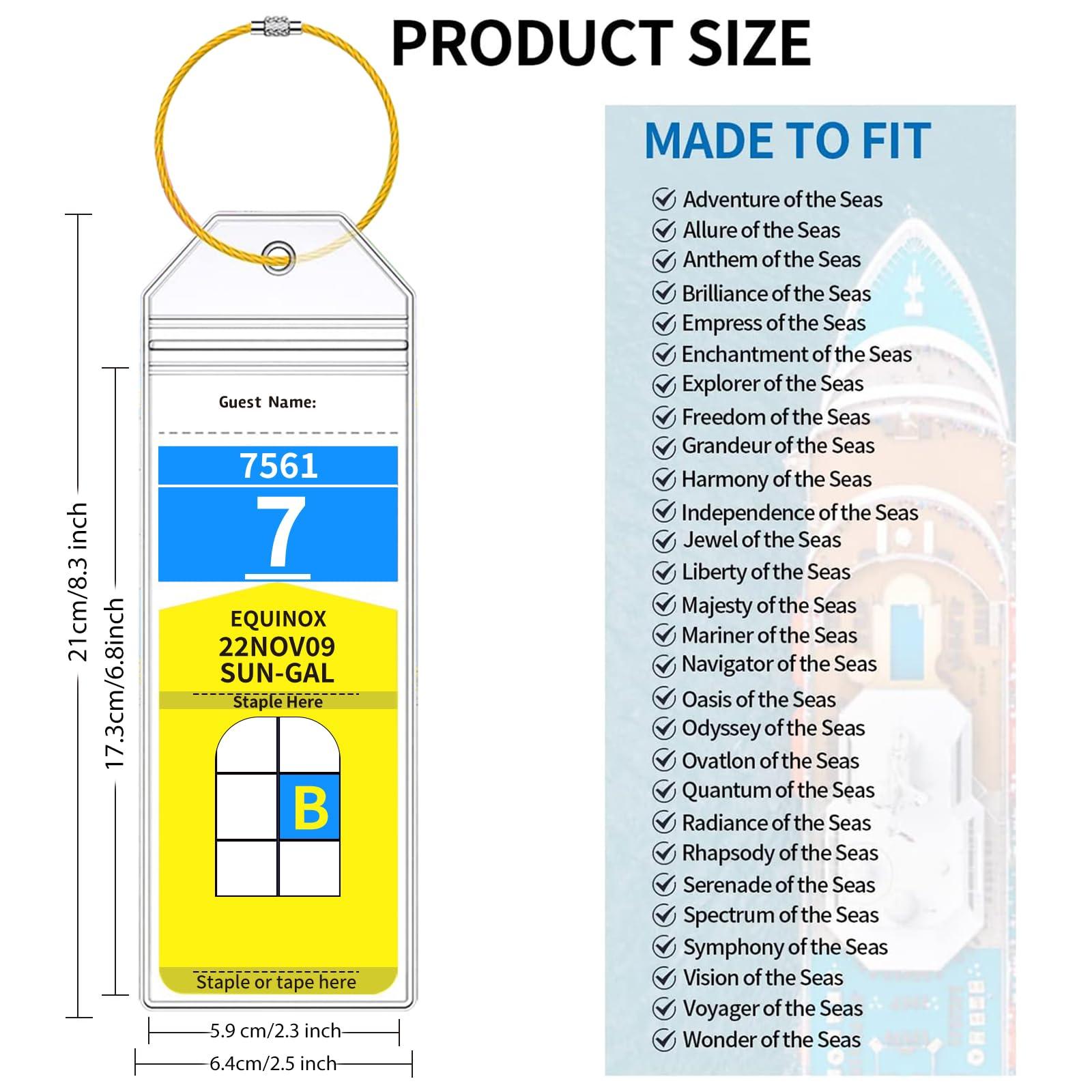 12 Pcs Royal Caribbean Cruise Essentials Kit Include Retractable Cruise Lanyards for Ship Card, Luggage Tags Holder, Waterproof Phone Pouch, Magnetic Hook for Royal Caribbean & Celebrity Cruise Lines - Image 2