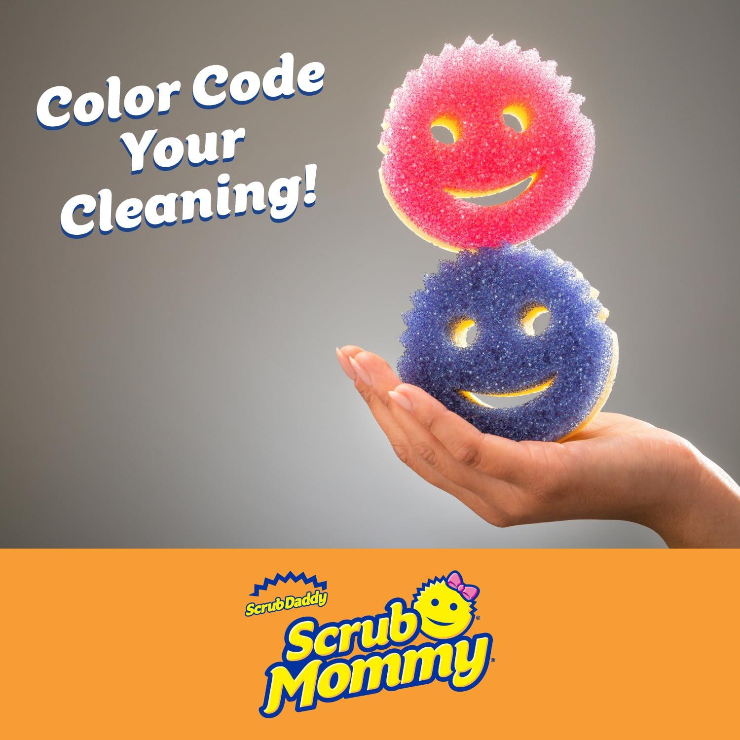 Scrub Daddy Scrub Mommy Sponges - Dish Scrubber + Non-Scratch Cleaning Sponges Kitchen, Bathroom + Multi-Surface Safe - Dual-Sided Dish Sponges for Scrubbing - Online Exclusive (3 Count) - Image 2