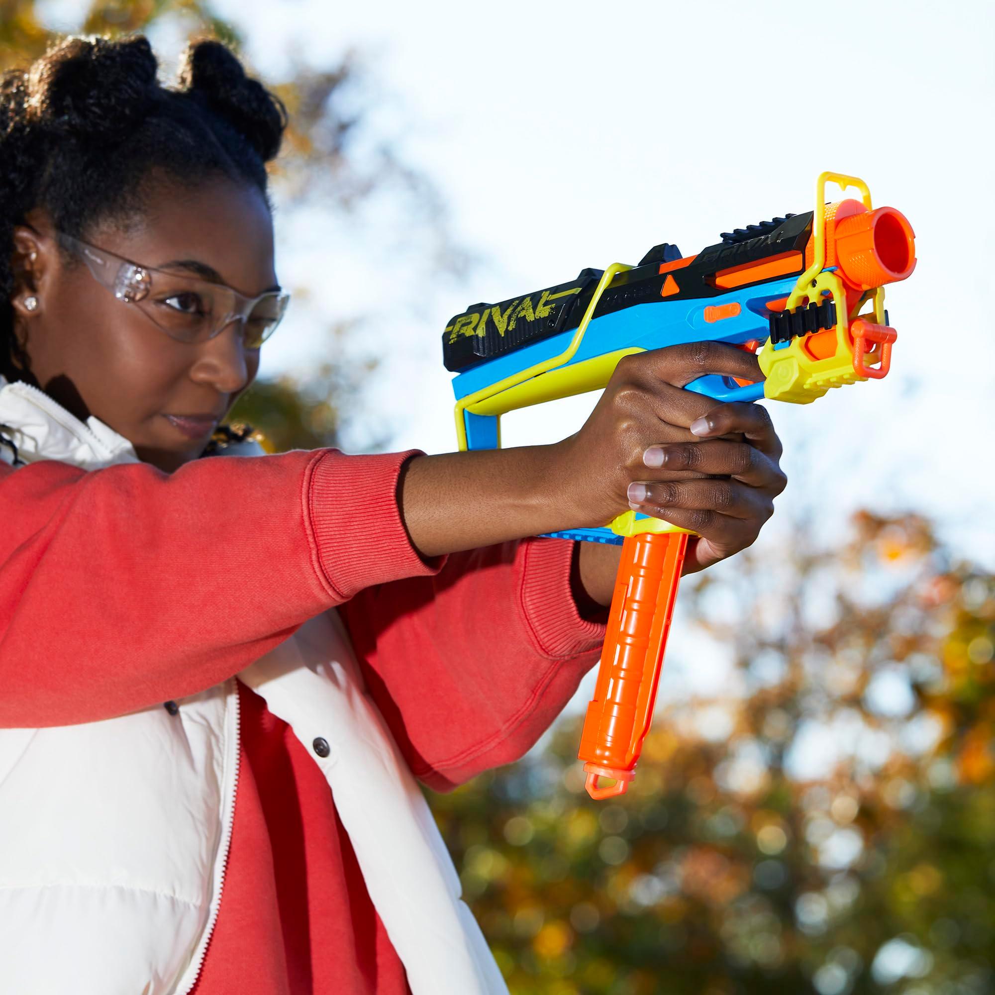Nerf Rival Mirage XXIV-800 Blaster, 10 Nerf Rival Accu-Rounds, 2 Ways to Load, 8 Round Removable Magazine, Pump Action Priming, Gifts for Teens - Image 10