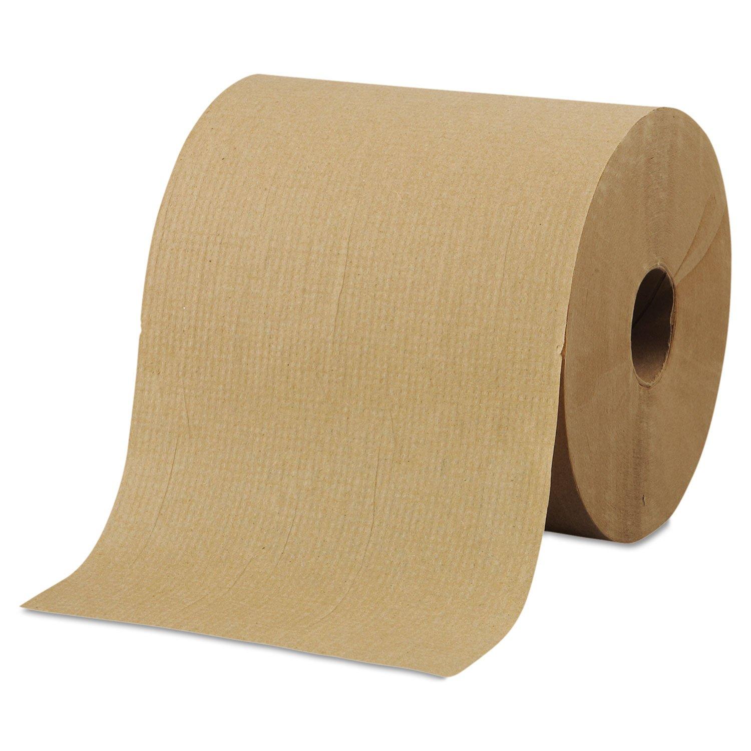 Morsoft by Morcon Paper R6800 Universal Hardwound Roll Towels, 100% Recycled Fibers, 6 Rolls X 800 ft Brown Paper Towels