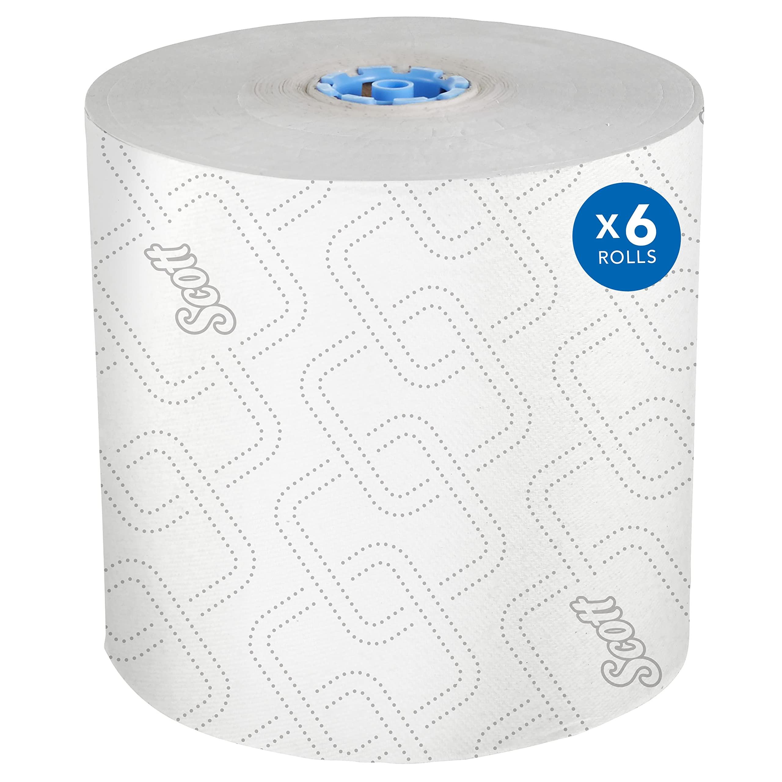 Scott Professional Pro High-Capacity Hard Roll Paper Towels, Bulk (53925), Elevated Design, Absorbency Pockets, White, for ScottBrand Blue Core Dispensers (6 Rolls at 700' Each, 4,200'/Case)
