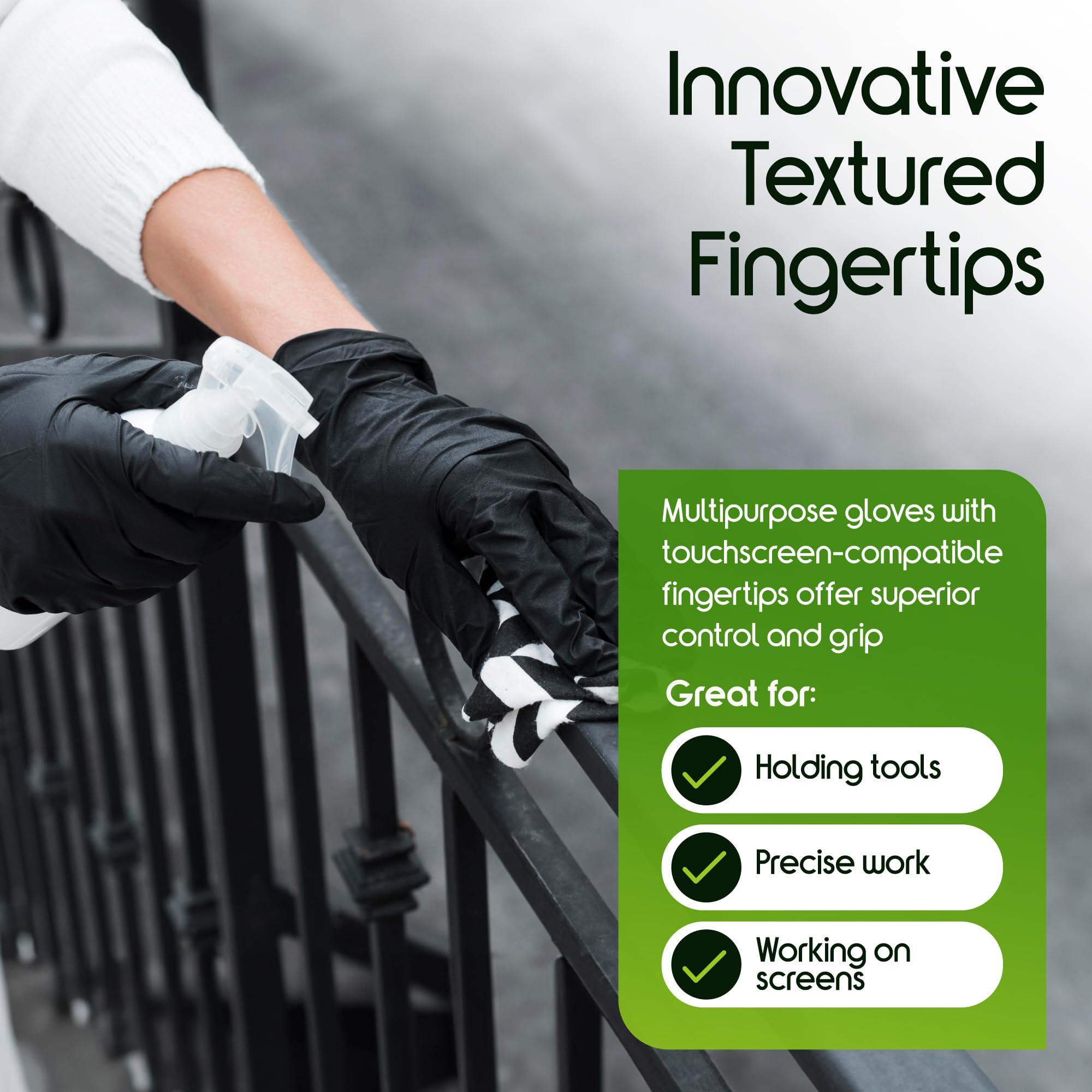 Inspire HEAVY DUTY 6Mil ORIGINAL Quality Stretch Nitrile Black Gloves Disposable Latex Free |Medical, Food, Mechanic Tattoo - Image 7