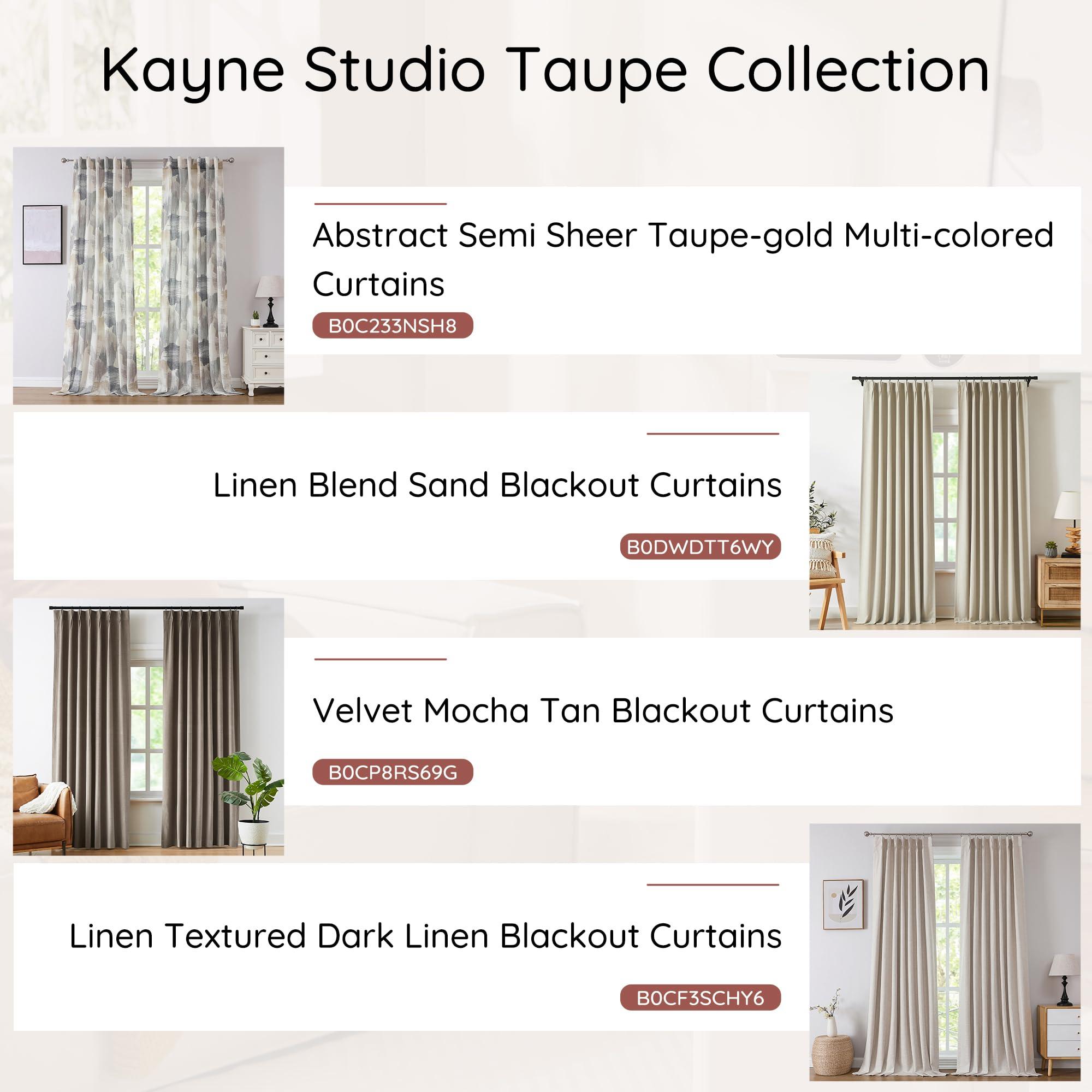 Kayne Studio Back Tab Velvet Pinch Pleated Curtains 84 Inch Long,Room Darkening Thermal Insulated Noise Reducing Window Treatments Drapes for Living Room, Mocha Tan,22 Hooks,2 Panels,38" x 84" - Image 10