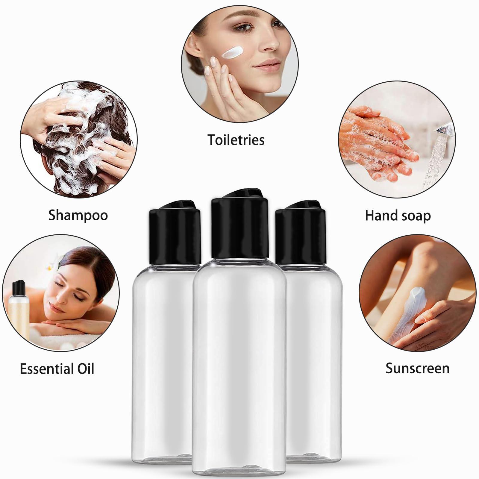 DNSEN 5 Pack 3.4 oz Travel Bottles for Toiletries TSA Approved Leakproof Plastic Empty Travel Size Bottles Containers with Labels - Image 6